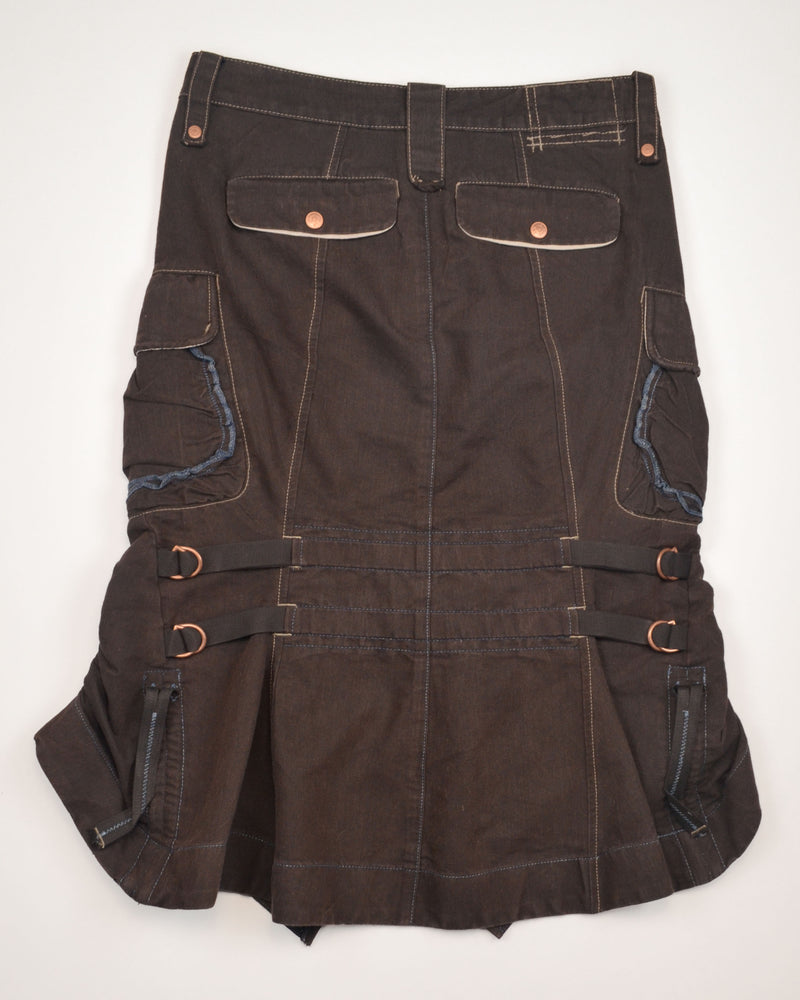 HARNESS DETAIL MIDI SKIRT