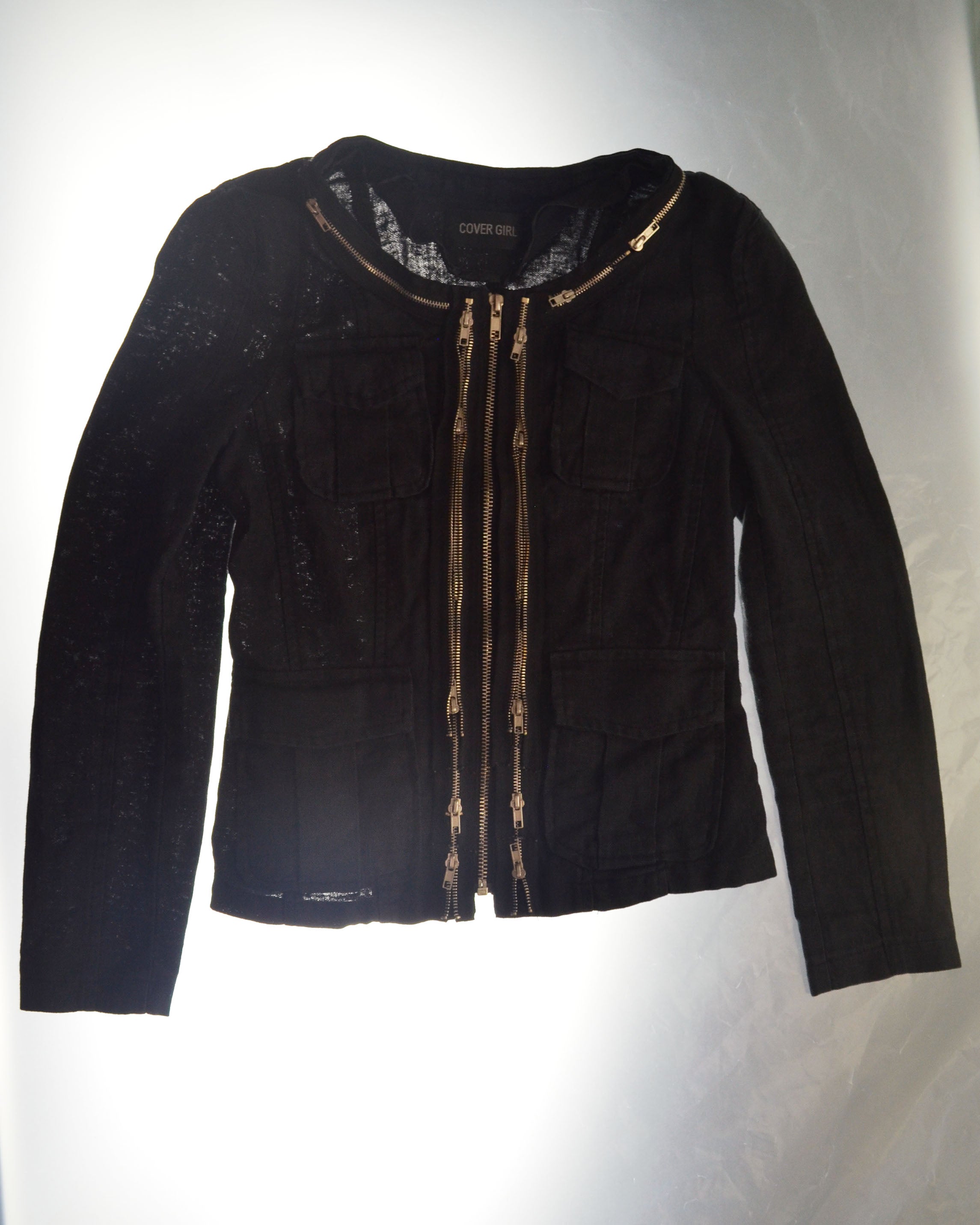 90s/2000s VINTAGE MULTI-ZIP CROPPED JACKET