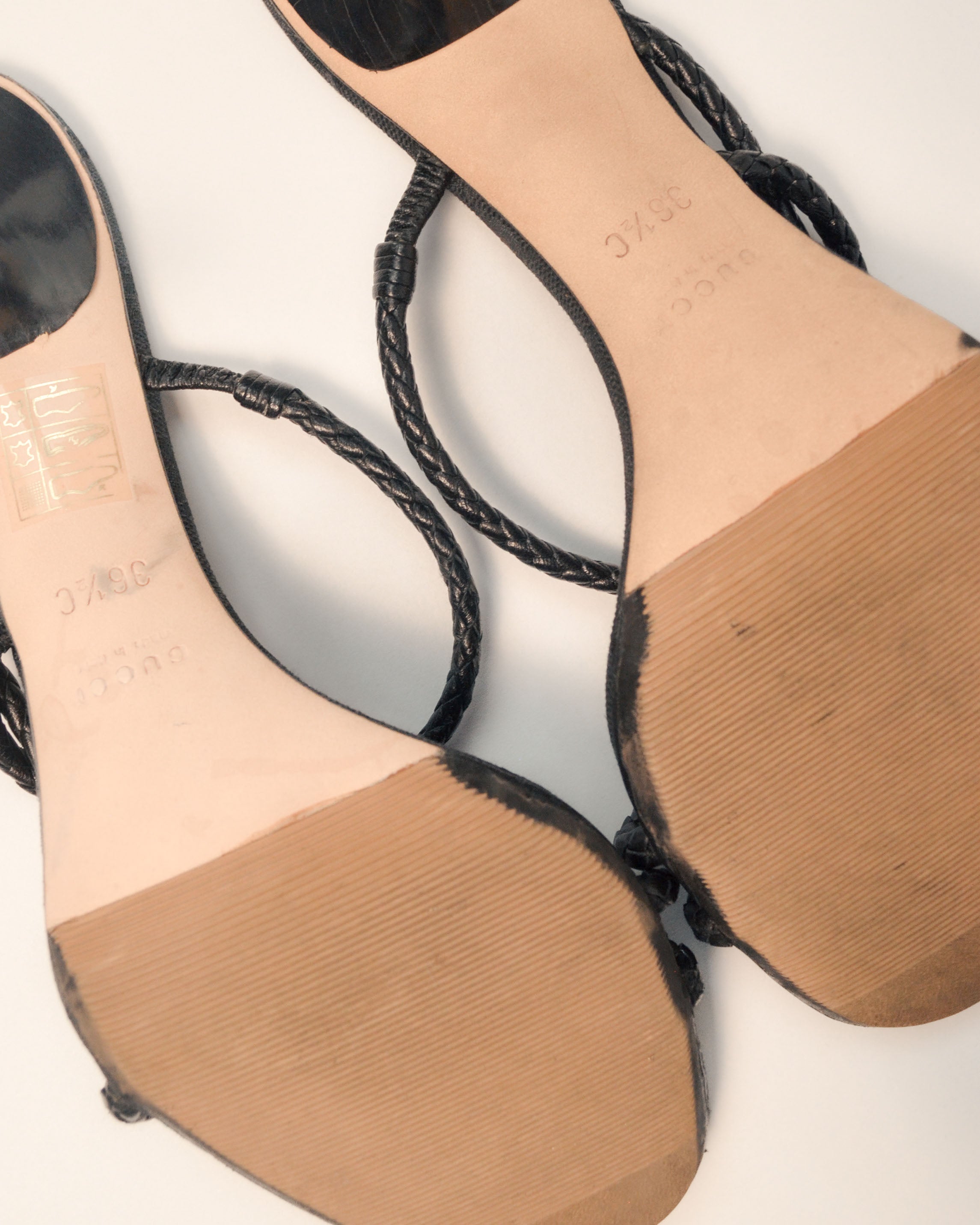 FALL WINTER 2002 GG MONOGRAM BRAIDED STRAP MULES