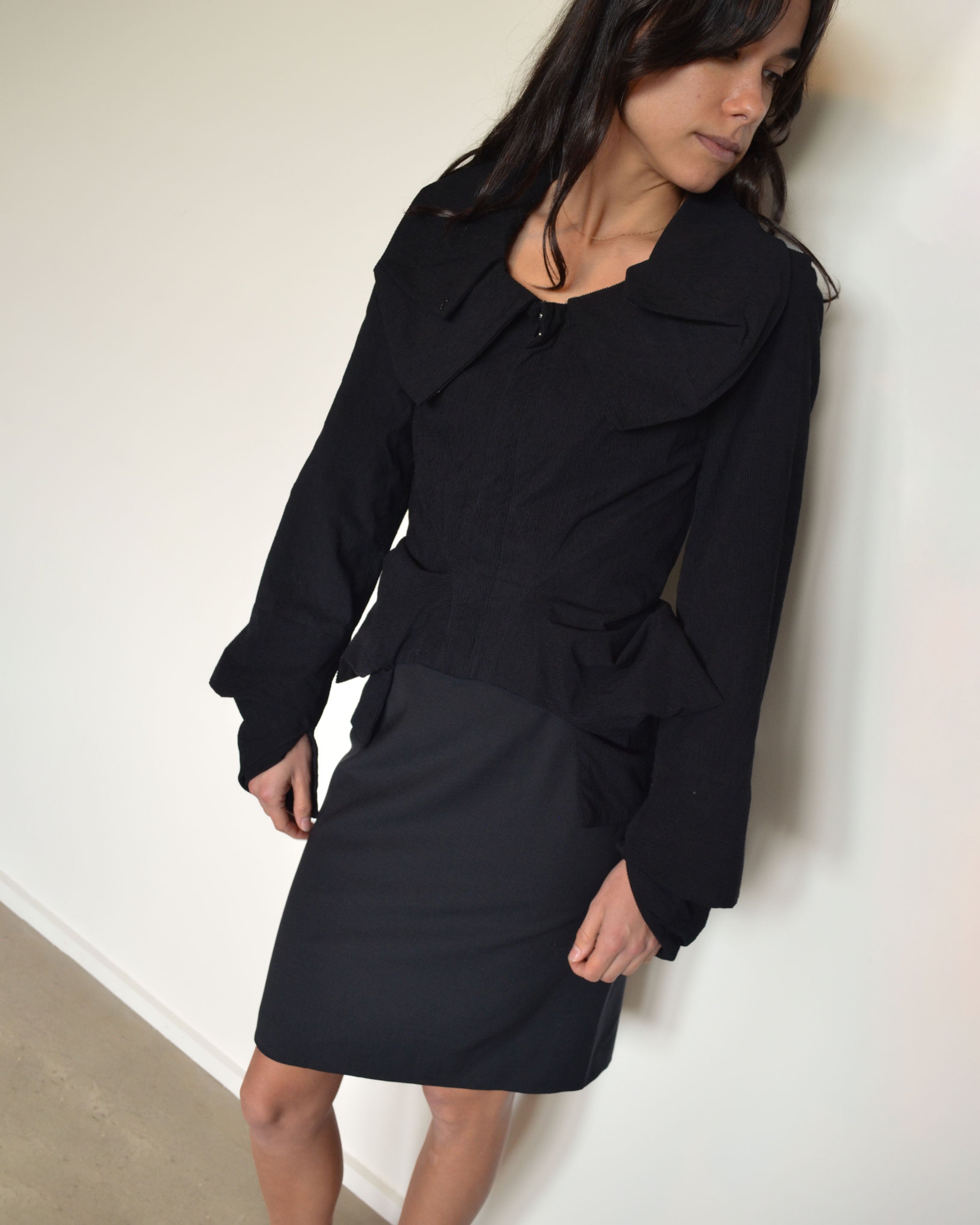 SS98 WOOL PENCIL SKIRT