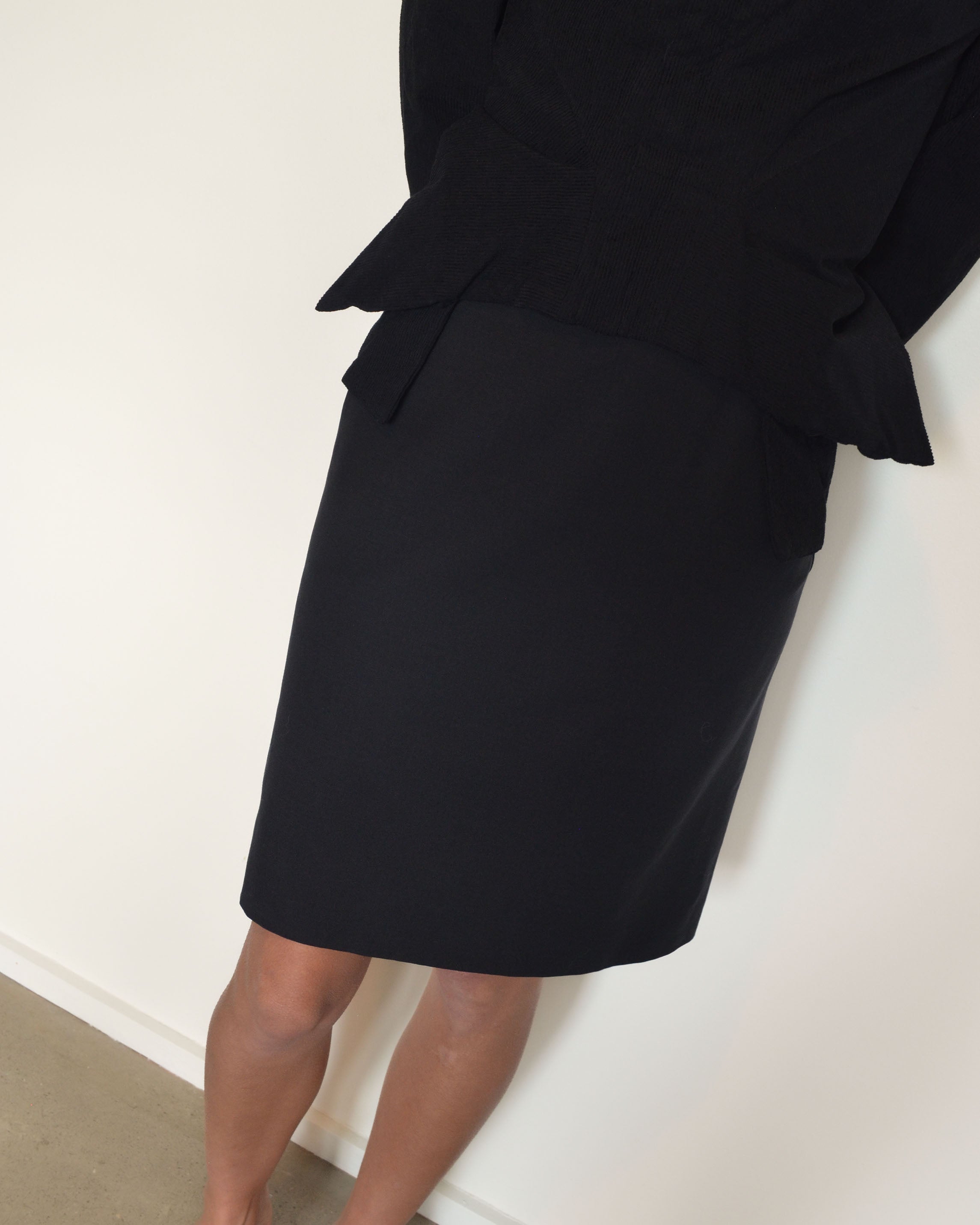 SS98 WOOL PENCIL SKIRT