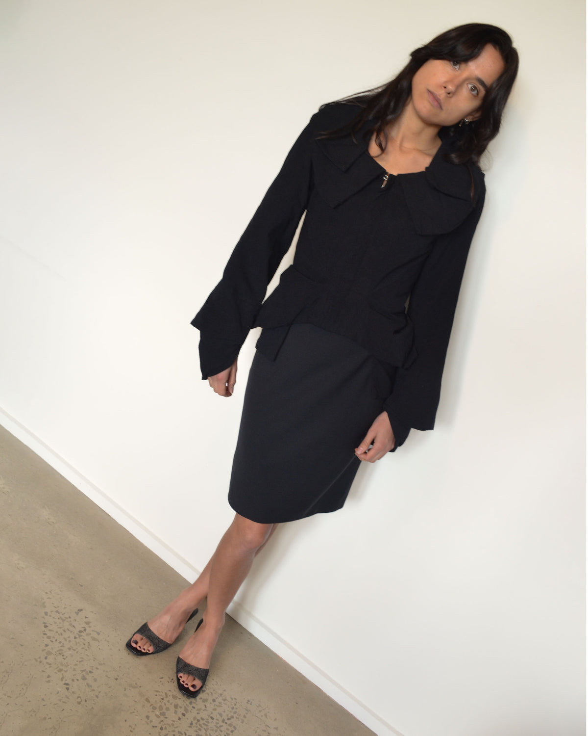 SS98 WOOL PENCIL SKIRT