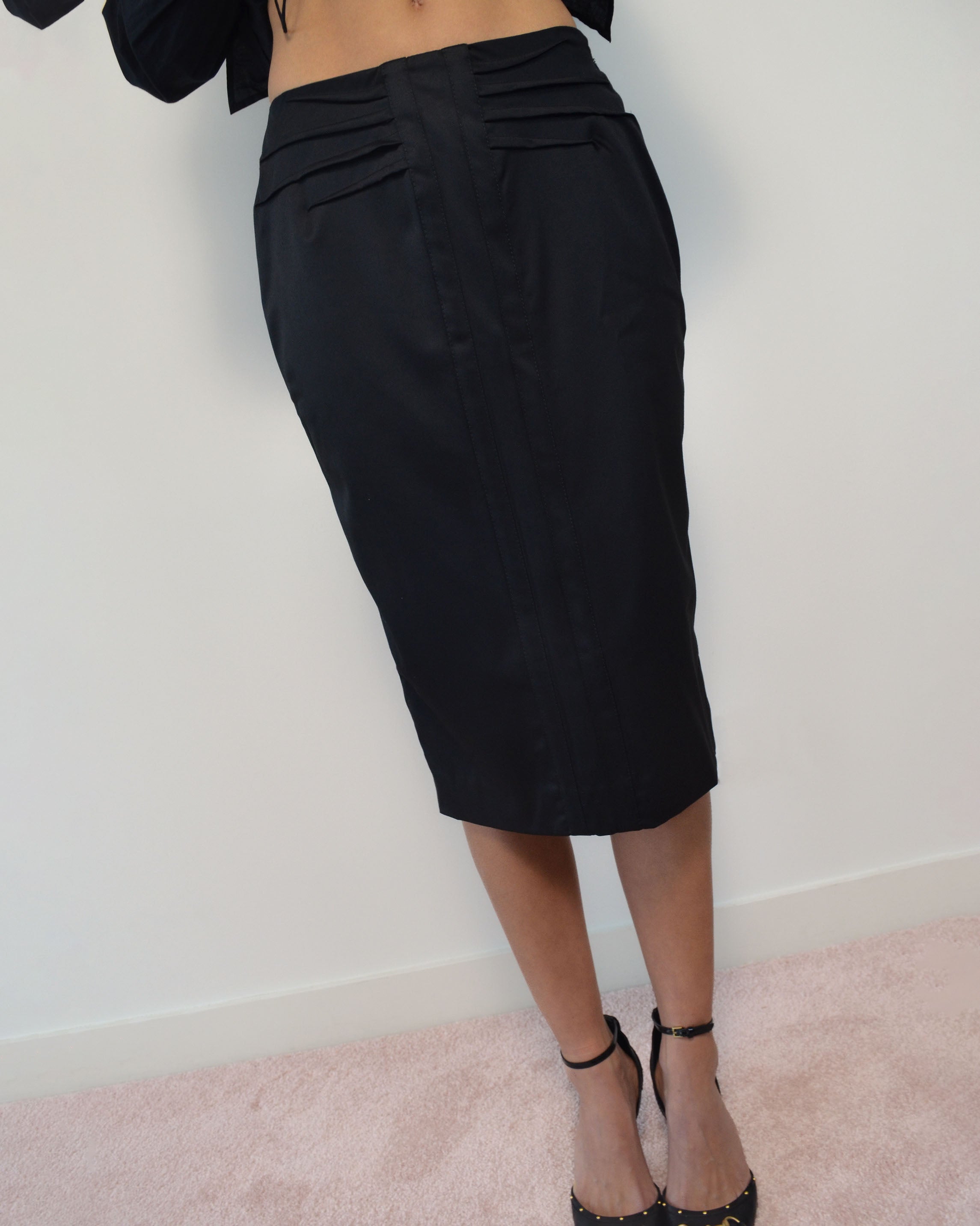 FW04 GUCCI BY TOM FORD WOOL PENCIL SKIRT