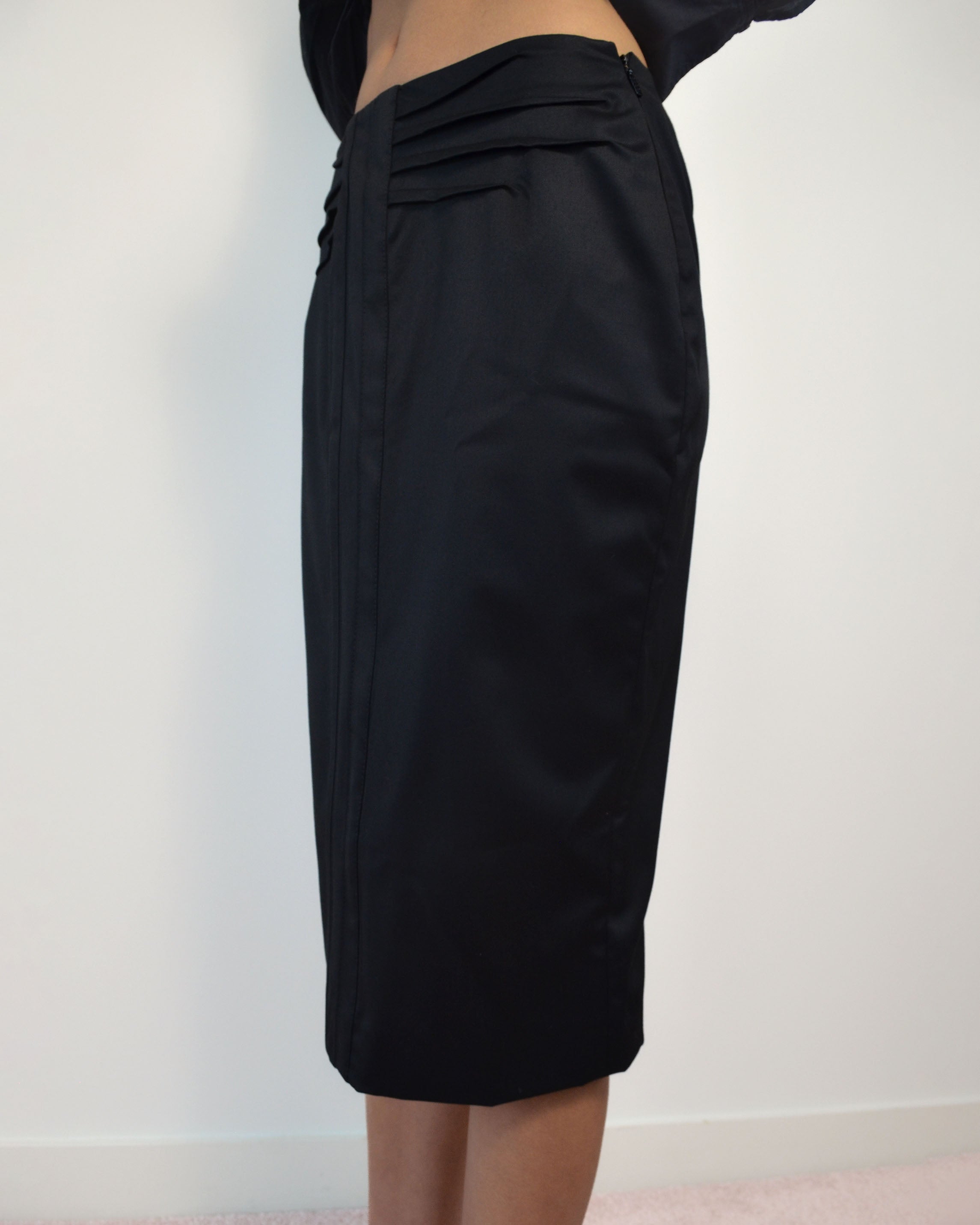 FW04 GUCCI BY TOM FORD WOOL PENCIL SKIRT
