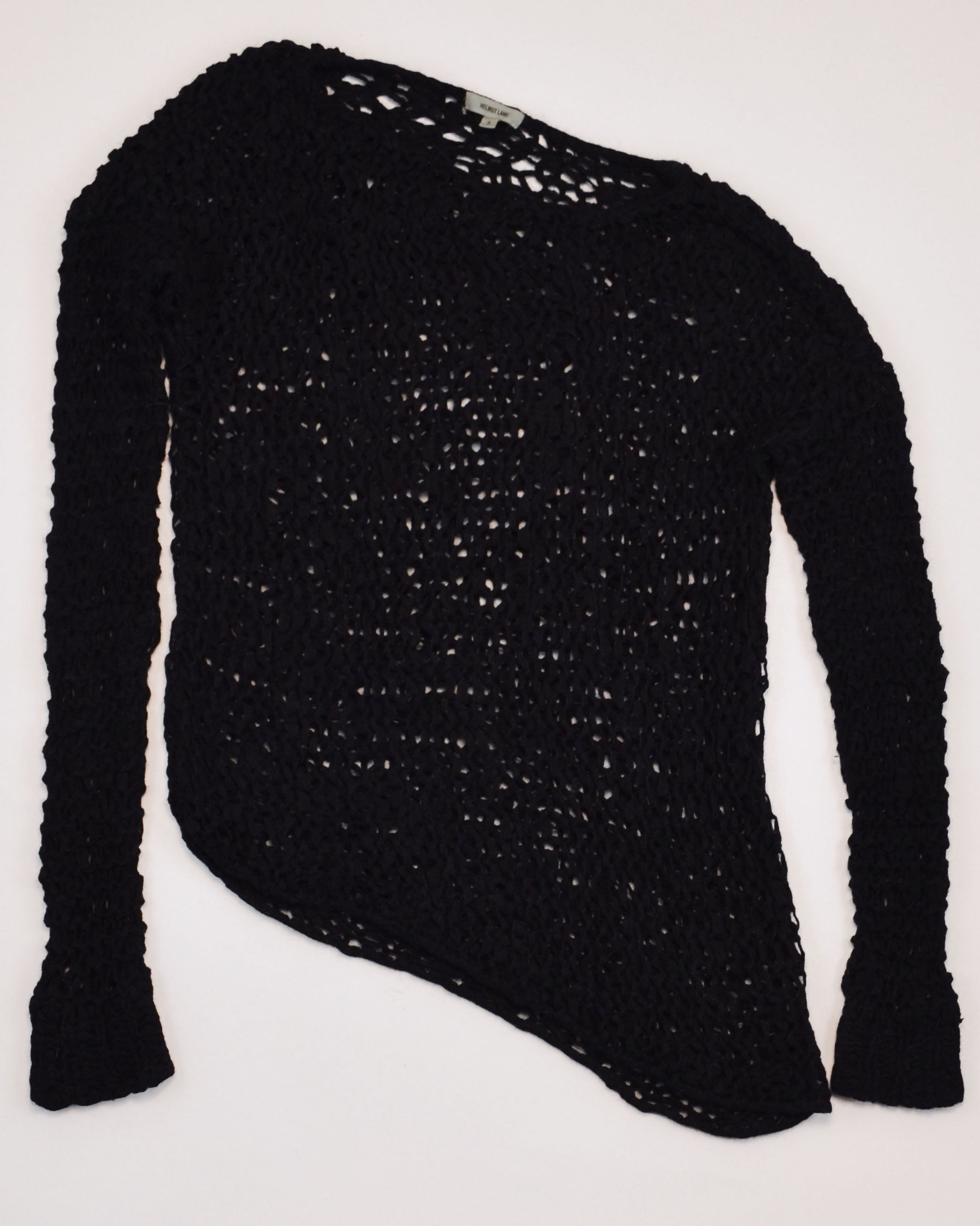 OPEN KNIT ASYMMETRIC SWEATER
