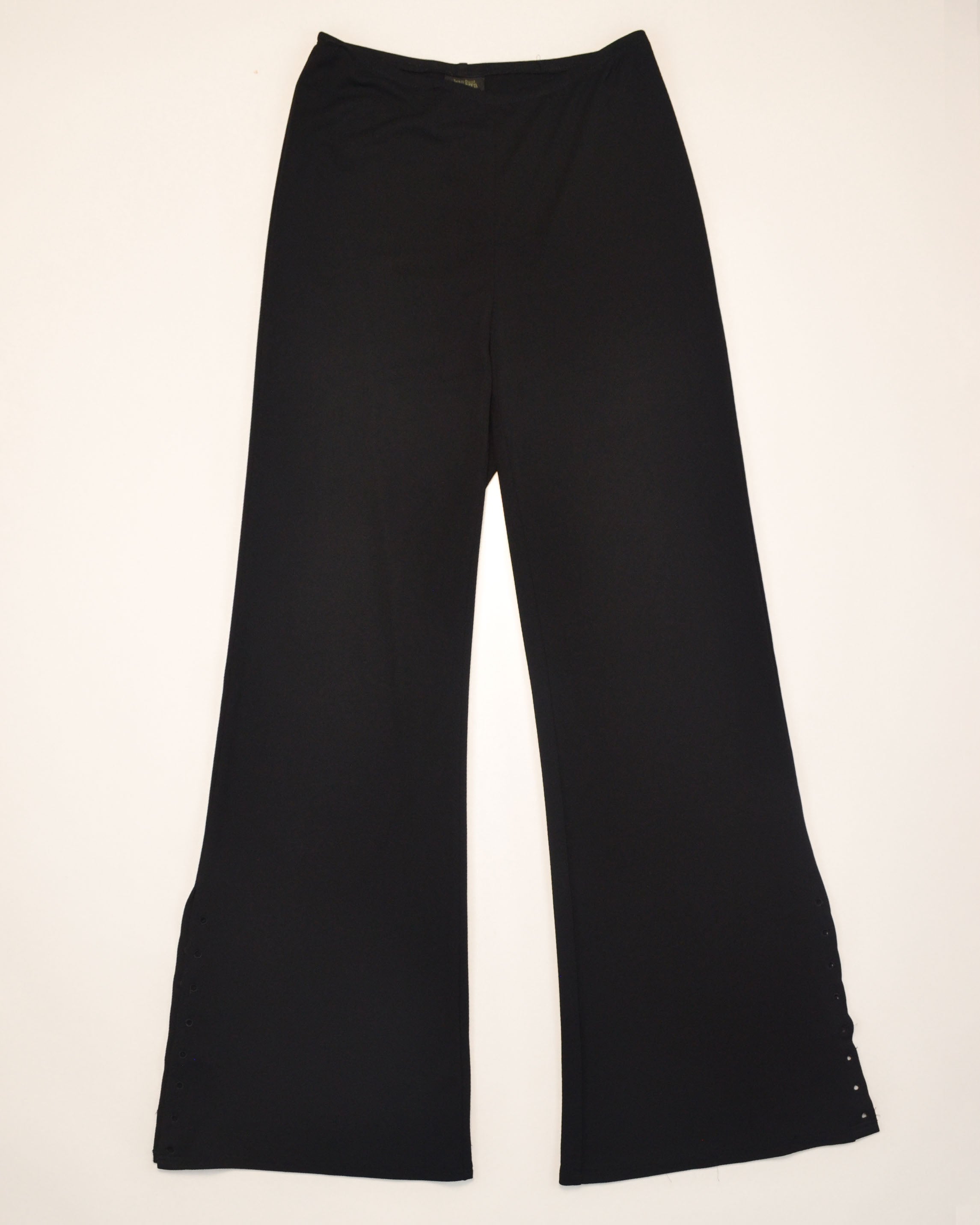 SHEER FLARED LACE-UP DETAIL PANTS