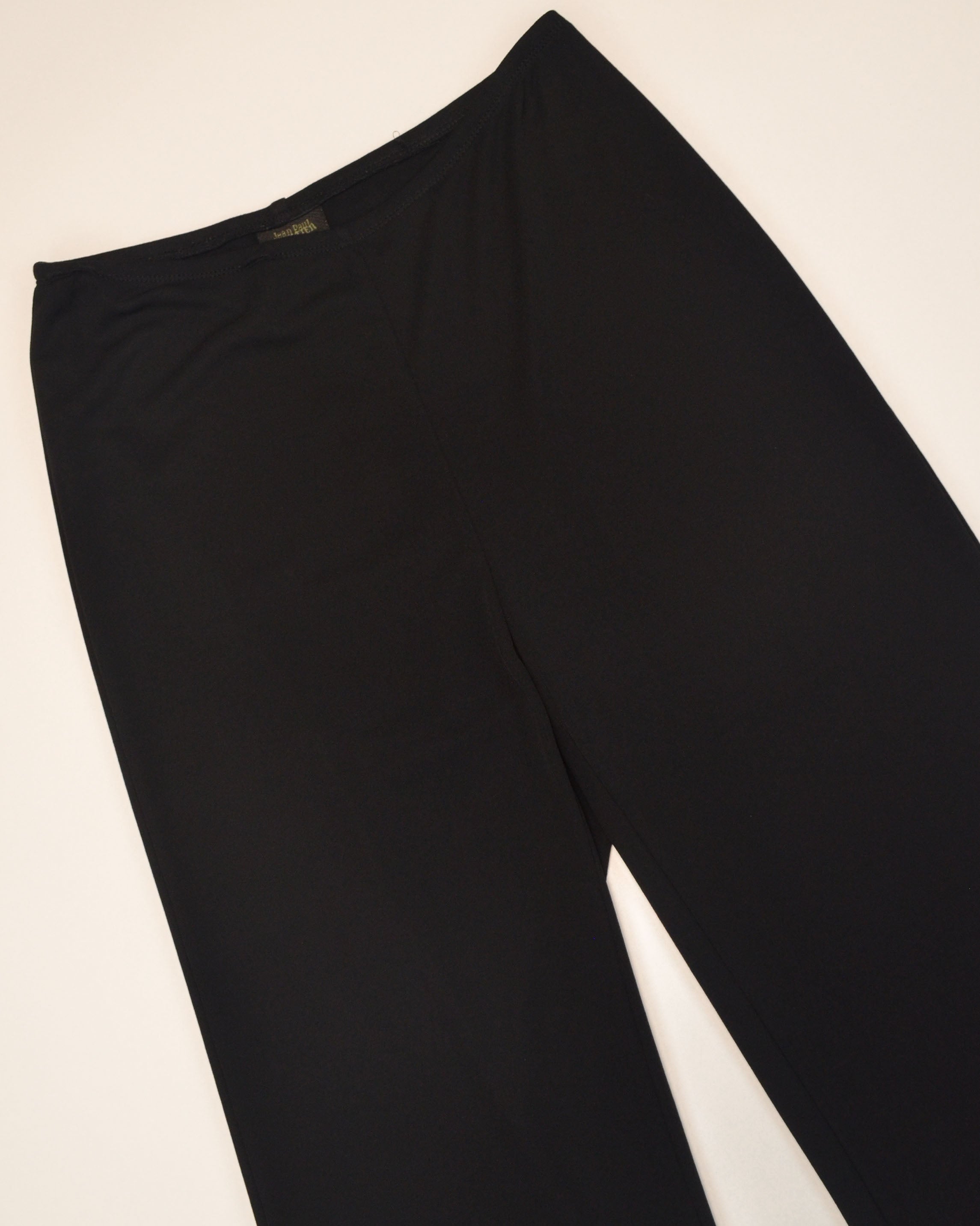 SHEER FLARED LACE-UP DETAIL PANTS