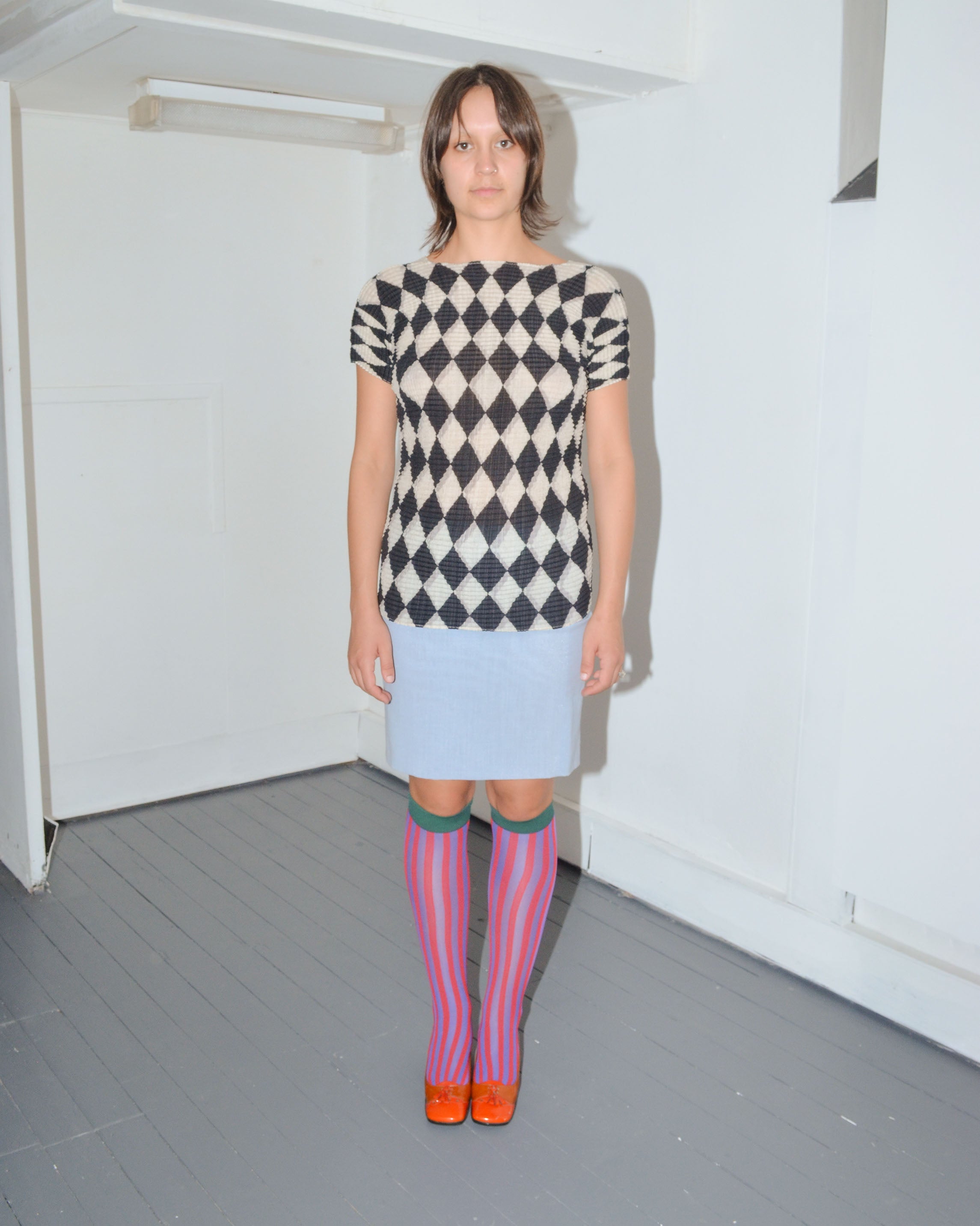 2009 POWDER BLUE MINI SKIRT