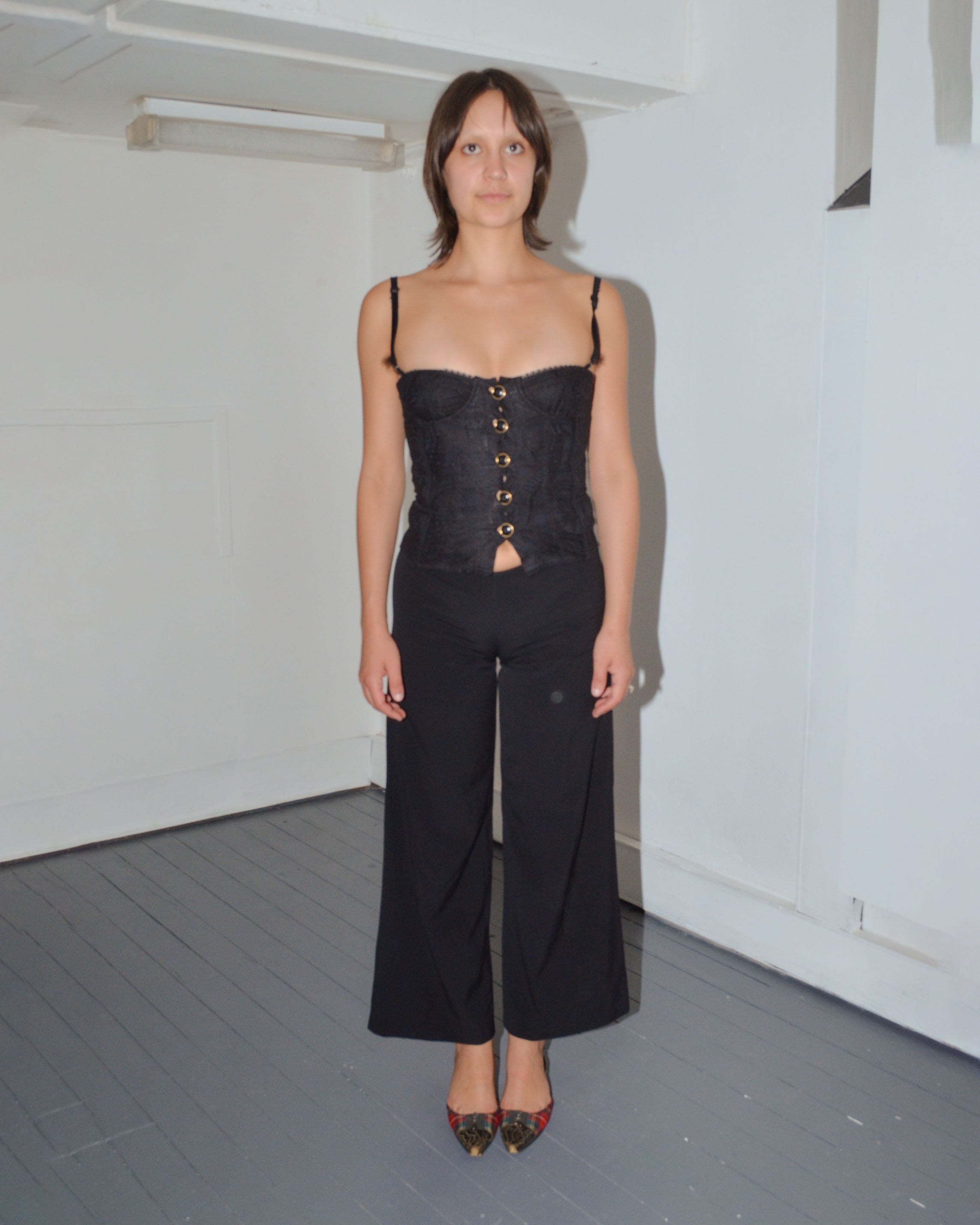 1990S 100% WOOL LOW WAISTED PANTS