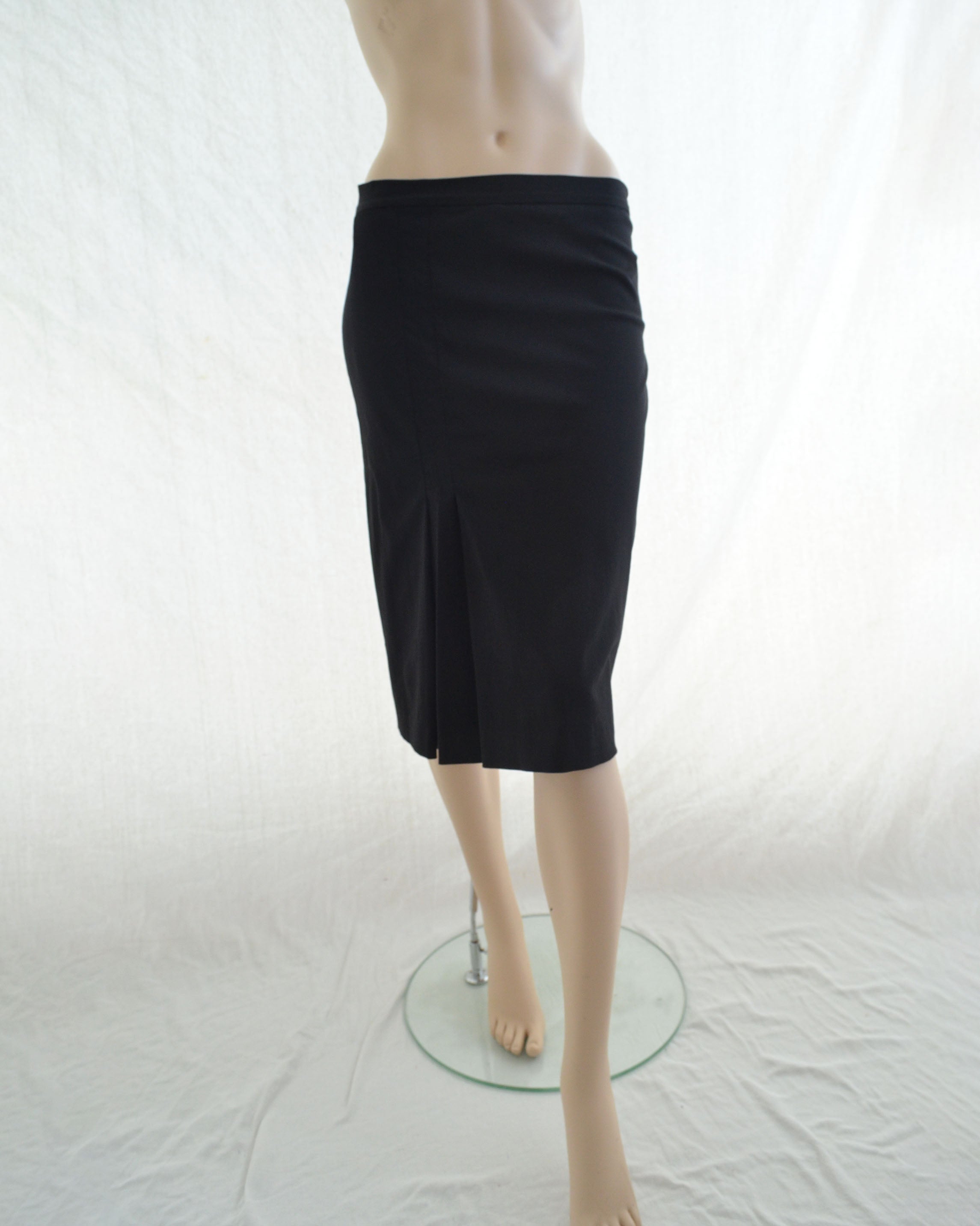 90s BLACK MIDI PENCIL SKIRT