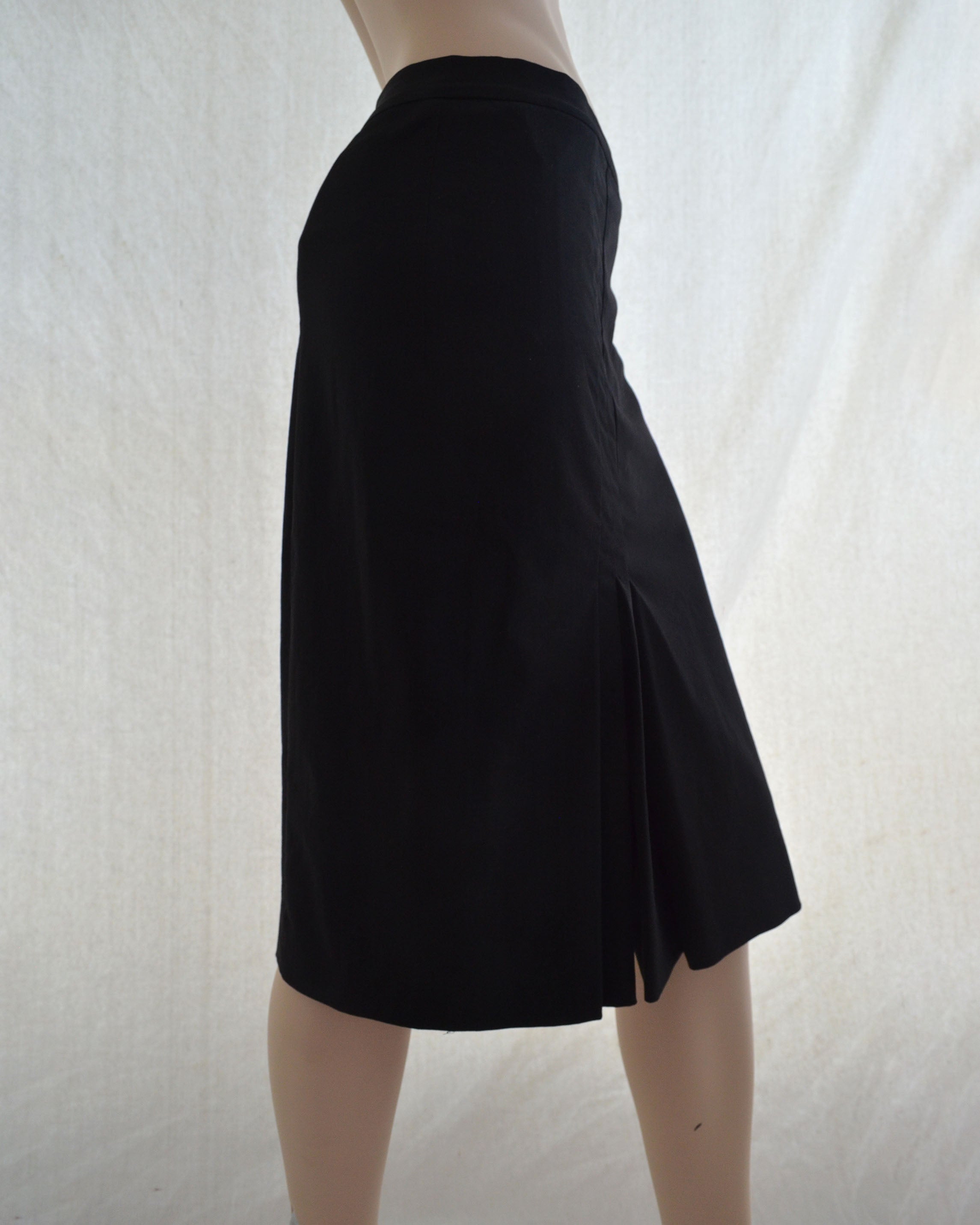 90s BLACK MIDI PENCIL SKIRT