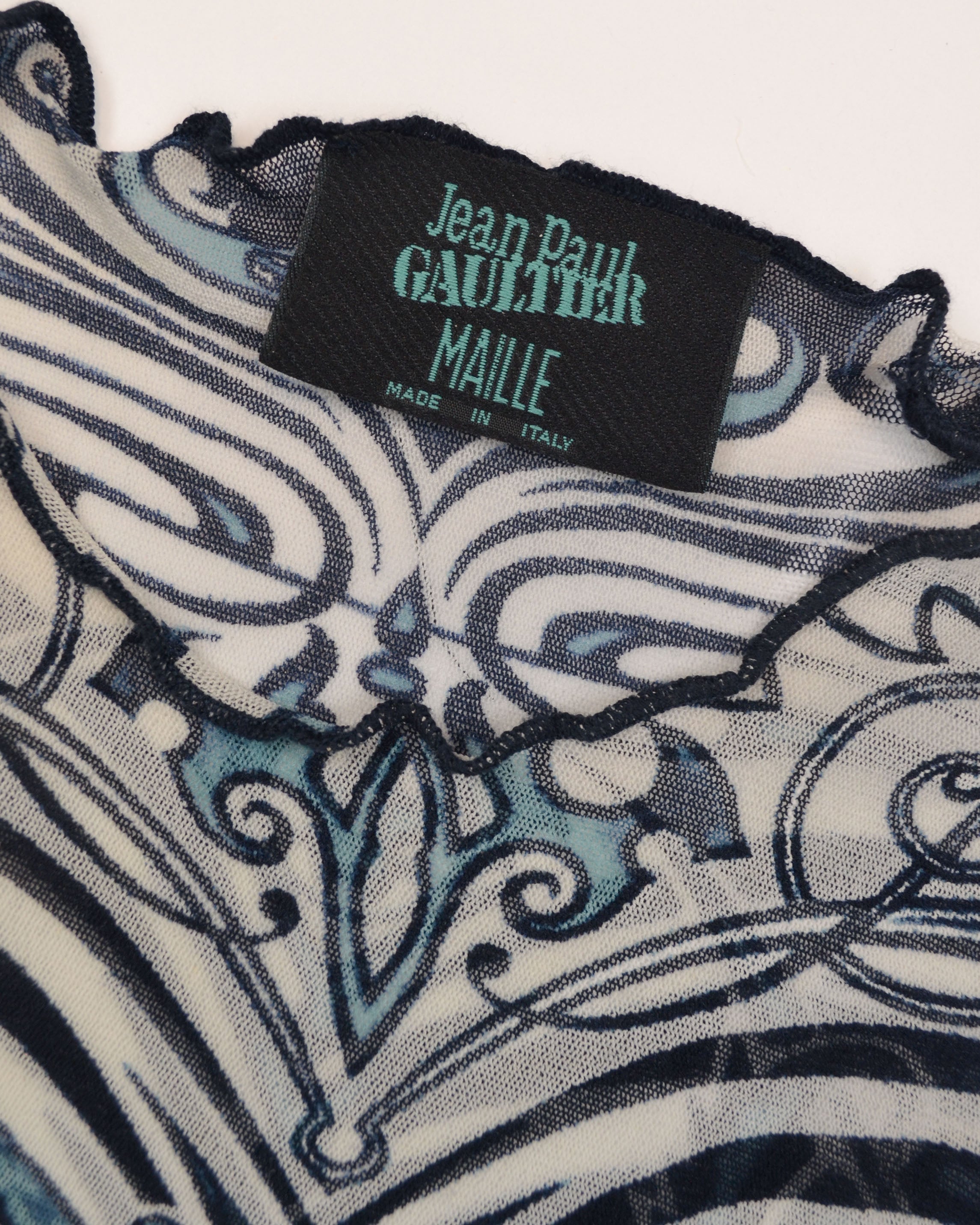 SS1996 TRIBAL PRINT MESH DRESS