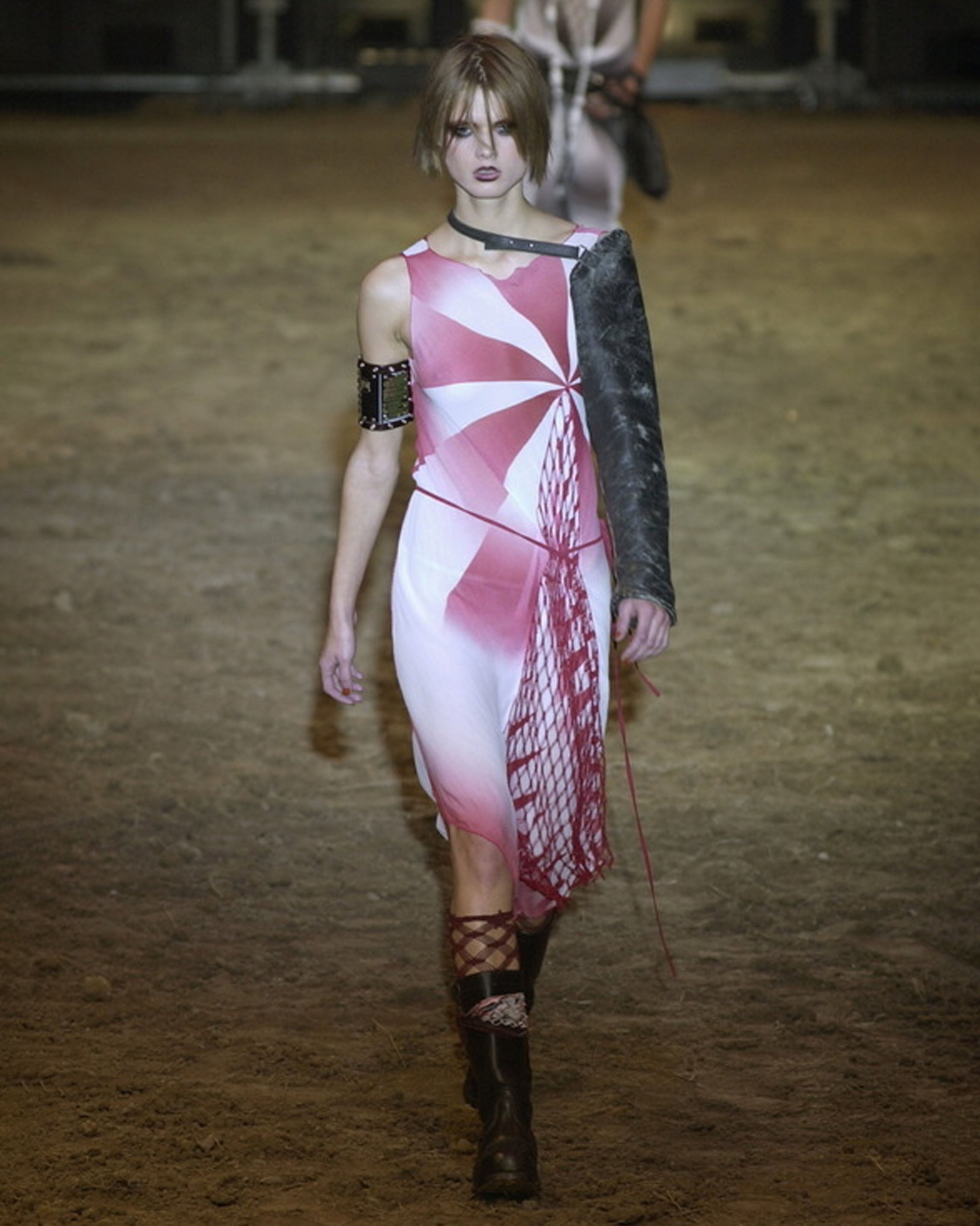 SS2001  SILK MESH WRAP DRESS
