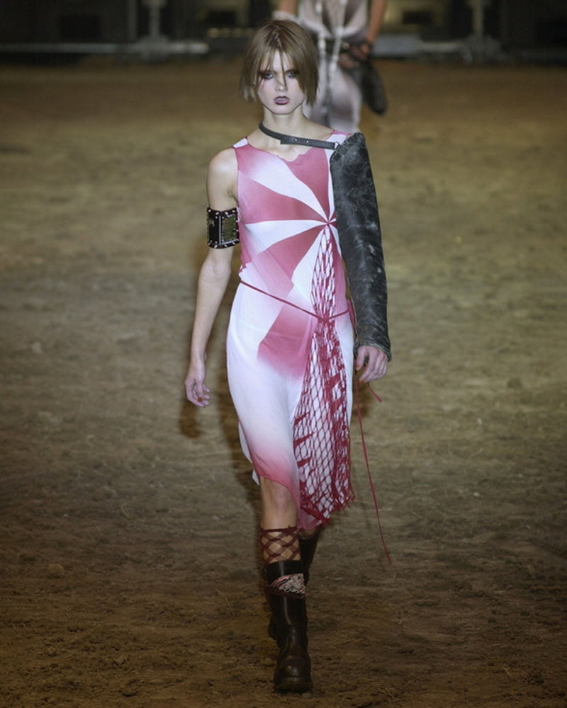 SS2001  SILK MESH WRAP DRESS