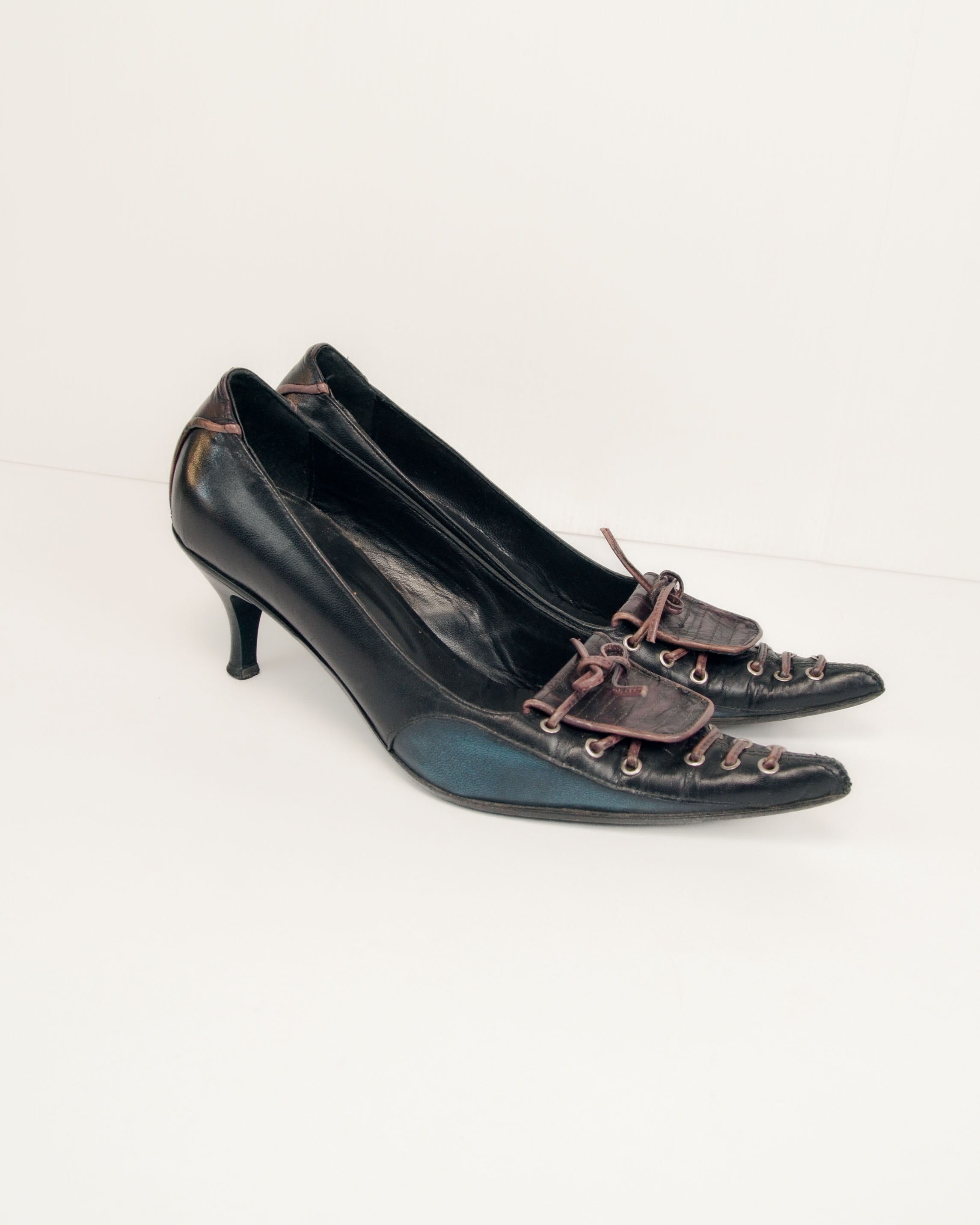 SAN MARIA PARIS LACE UP POINTED TOE MULES
