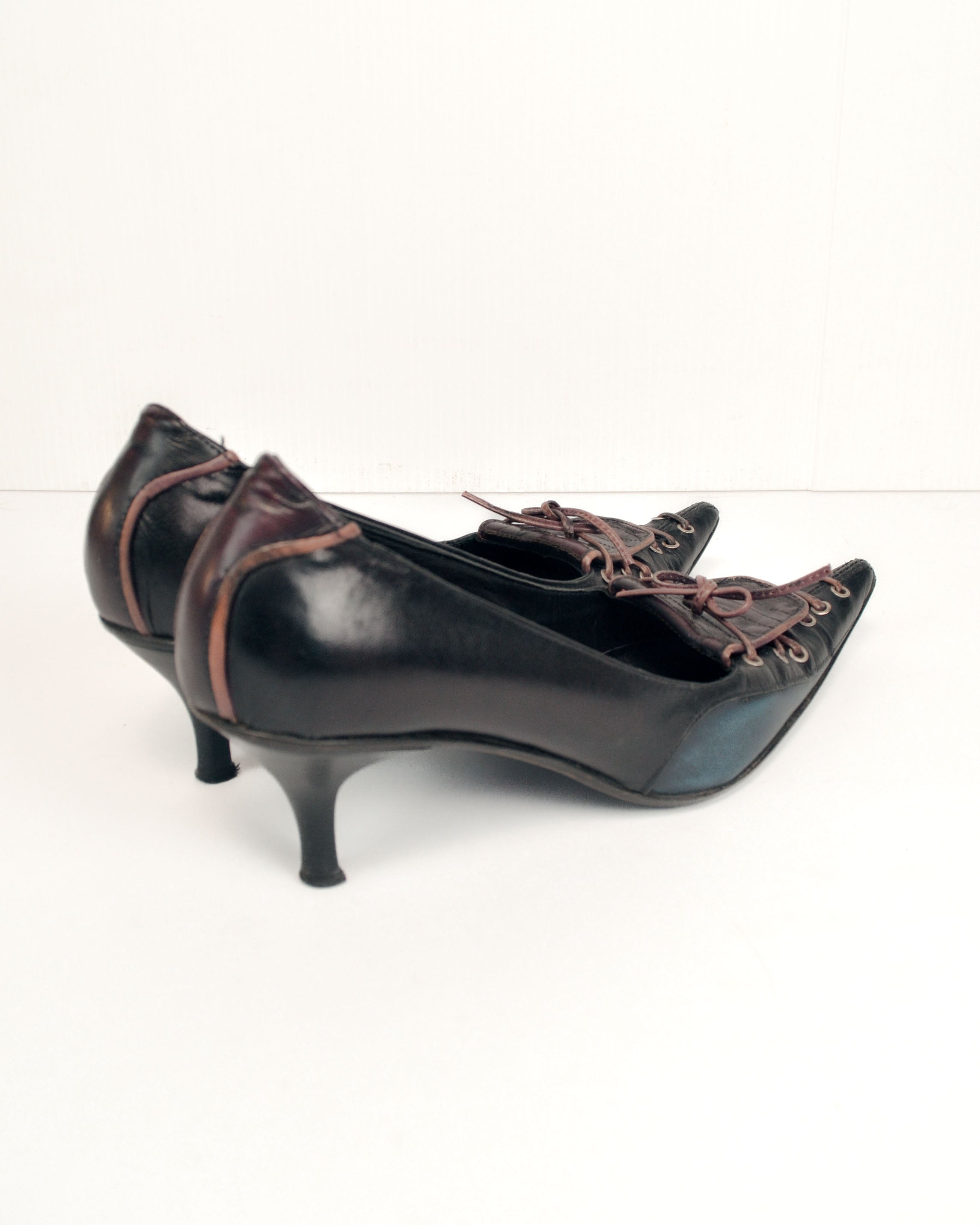SAN MARIA PARIS LACE UP POINTED TOE MULES