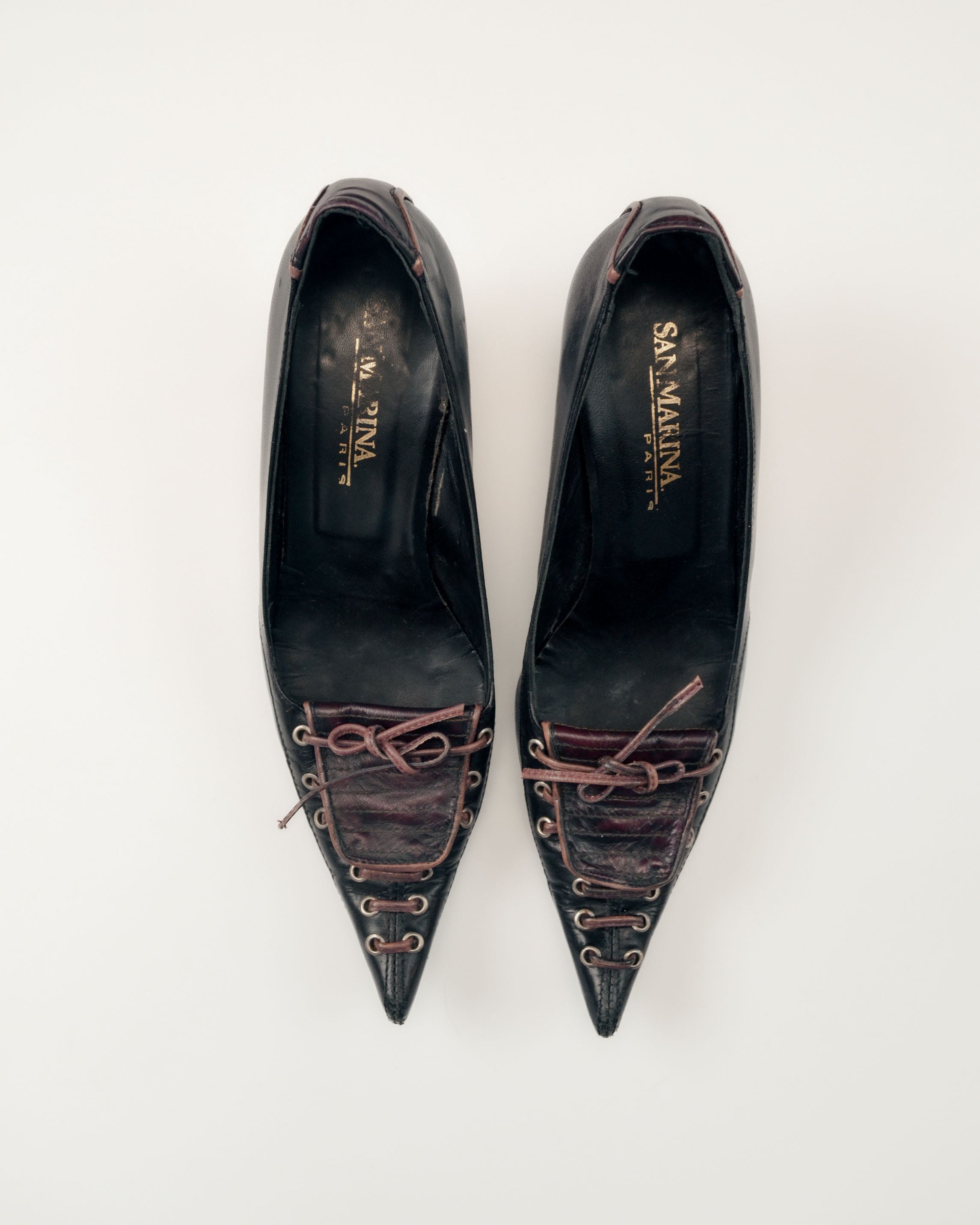 SAN MARIA PARIS LACE UP POINTED TOE MULES