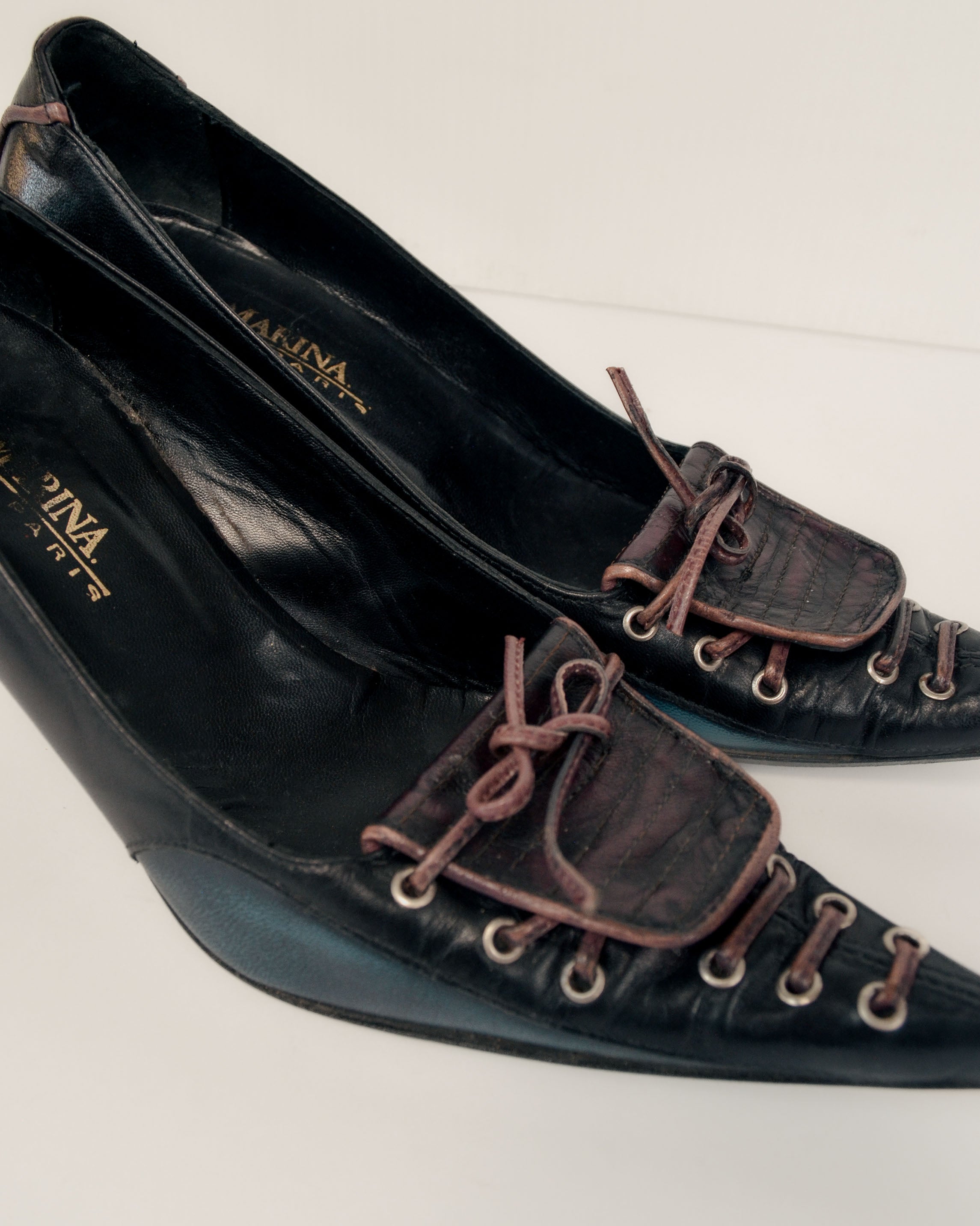 SAN MARIA PARIS LACE UP POINTED TOE MULES