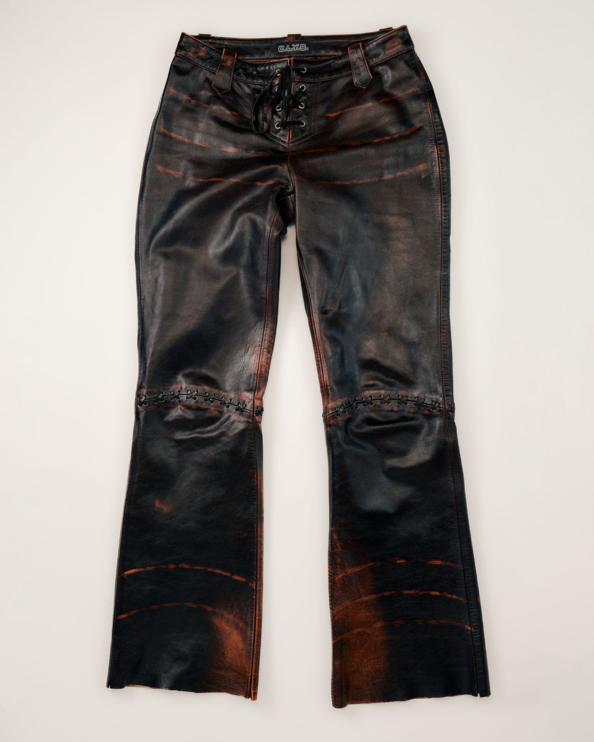 VINTAGE GENUINE LEATHER FLARE PANTS