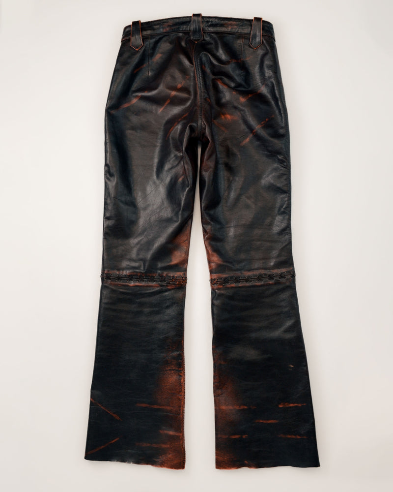 VINTAGE GENUINE LEATHER FLARE PANTS