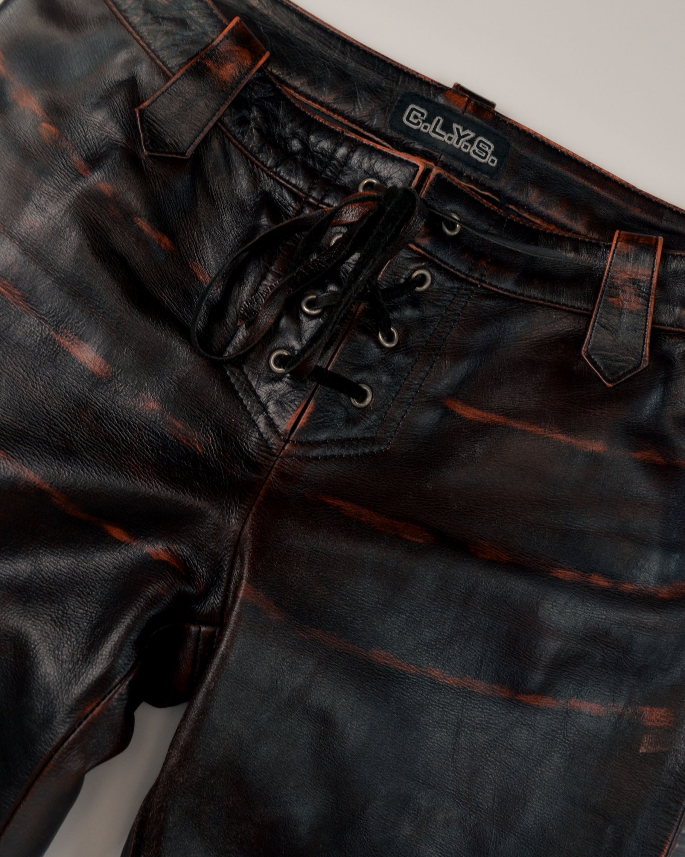 VINTAGE GENUINE LEATHER FLARE PANTS