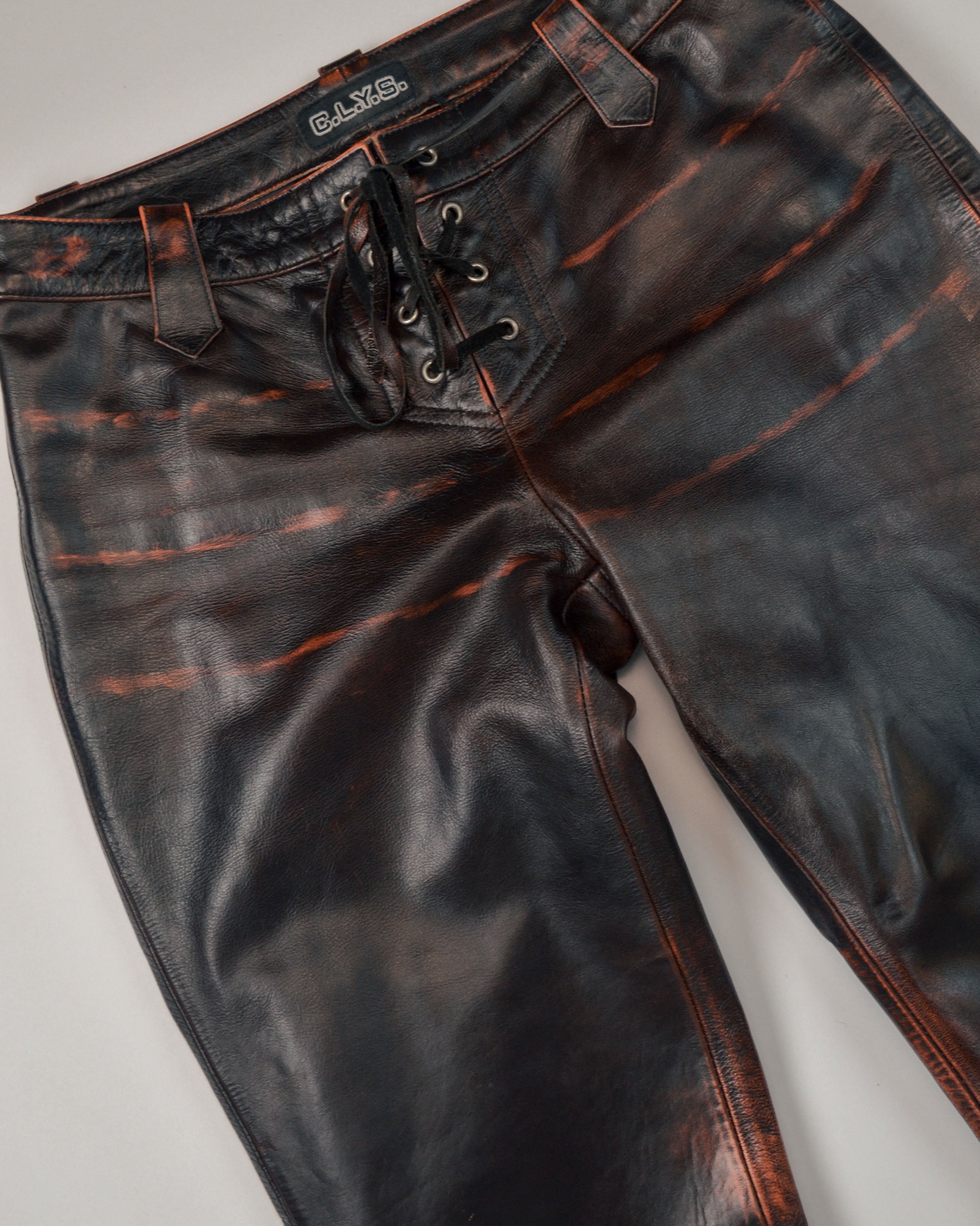 VINTAGE GENUINE LEATHER FLARE PANTS