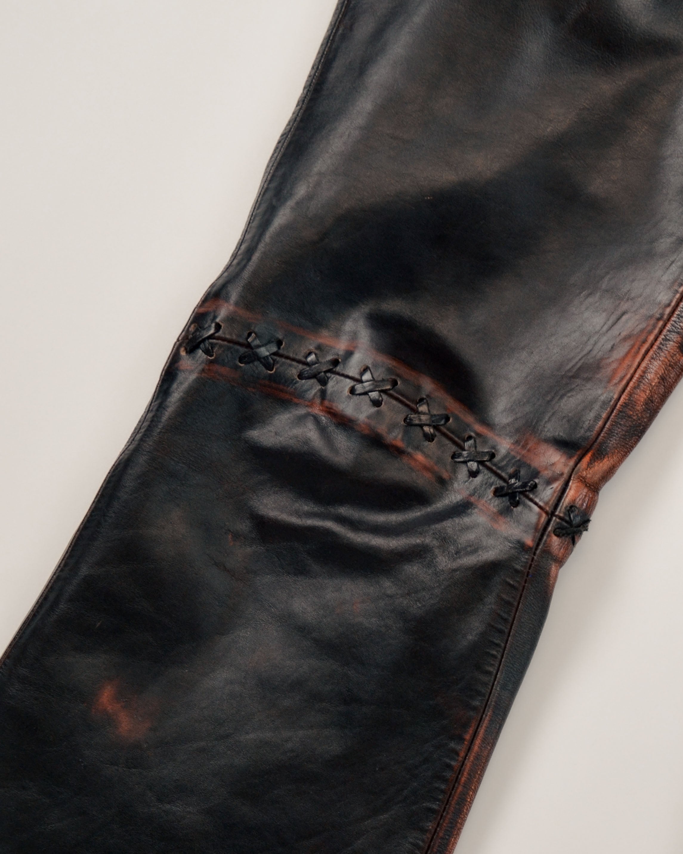 VINTAGE GENUINE LEATHER FLARE PANTS