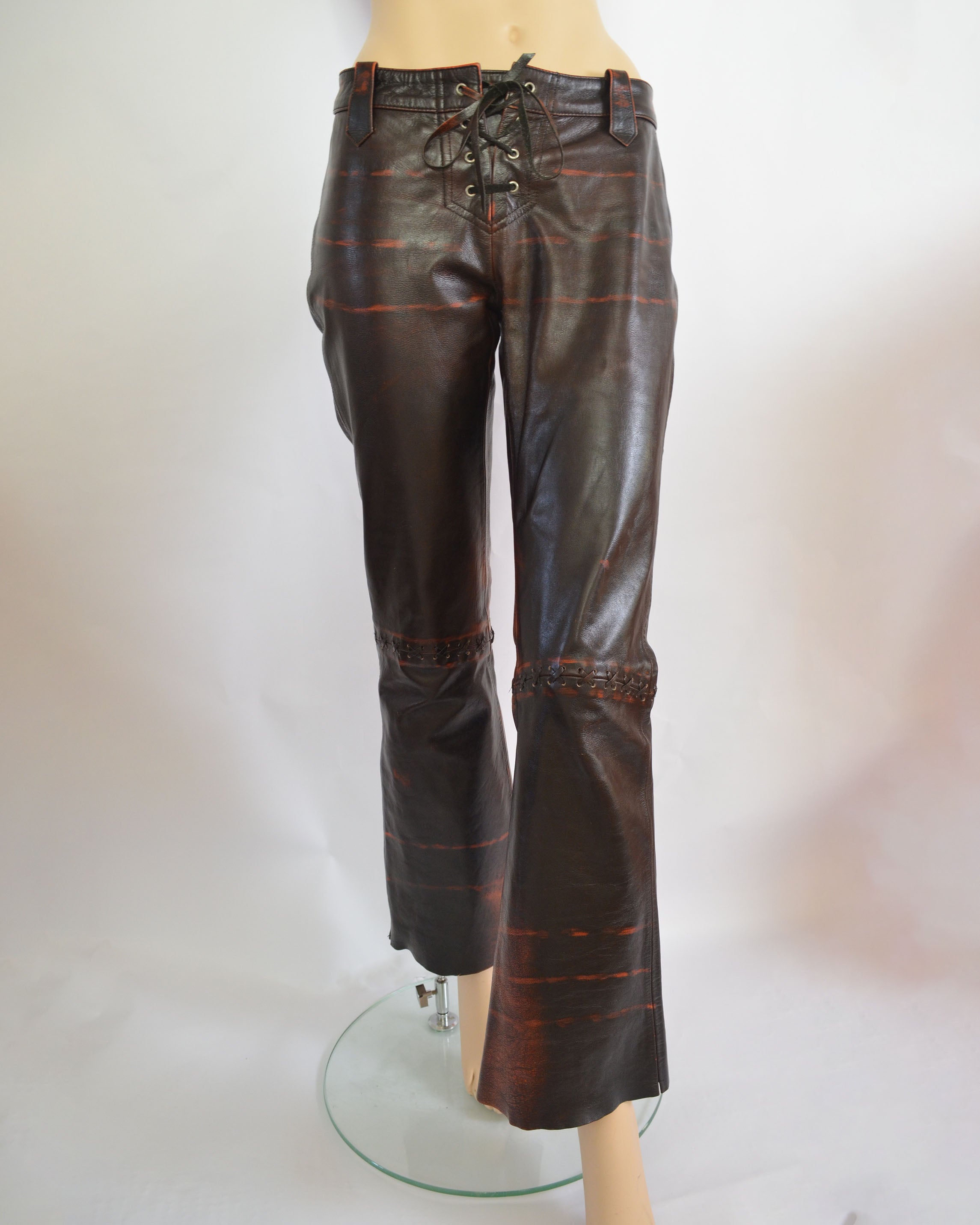 VINTAGE GENUINE LEATHER FLARE PANTS