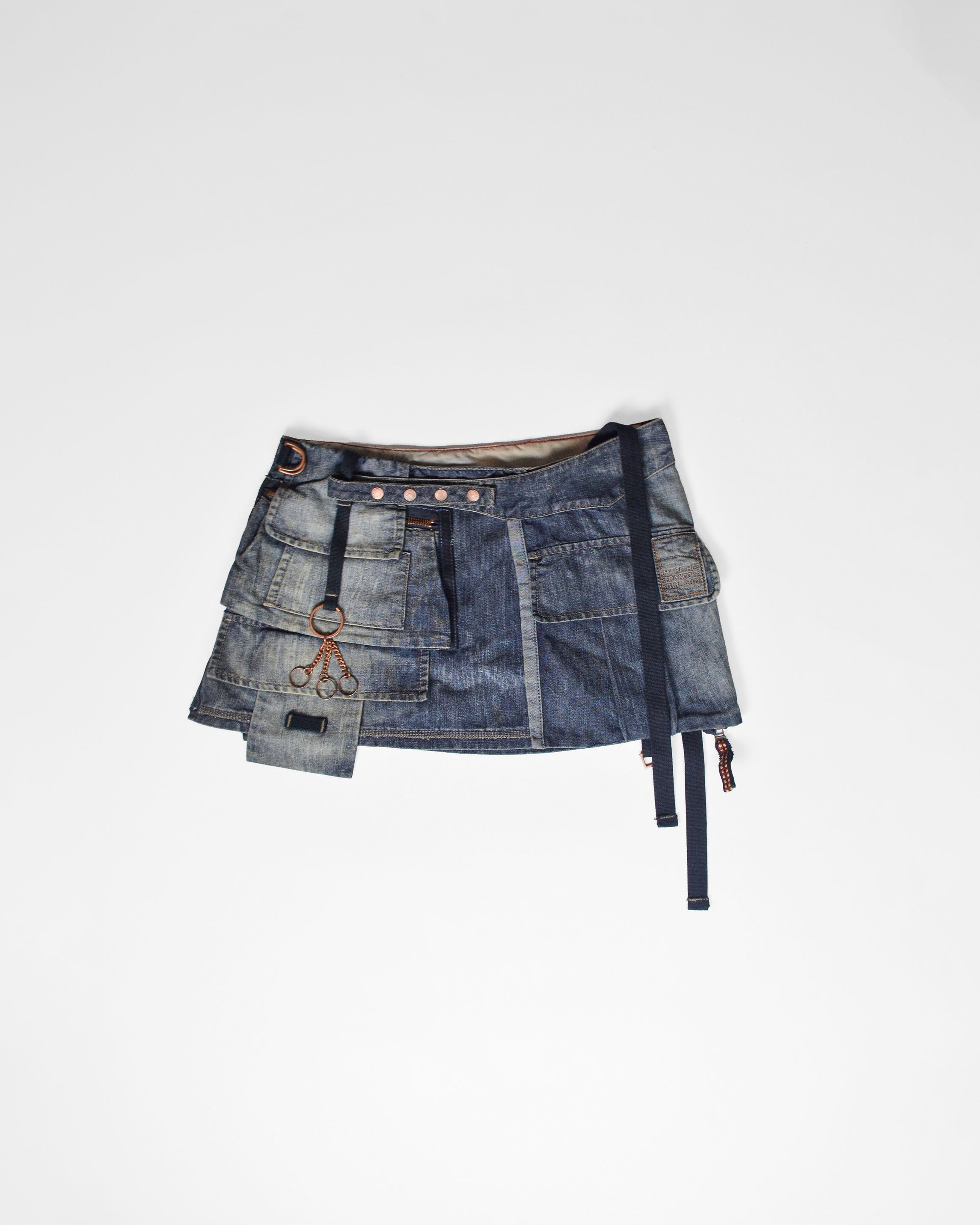 2000S MULTI POCKET DENIM MINI SKIRT