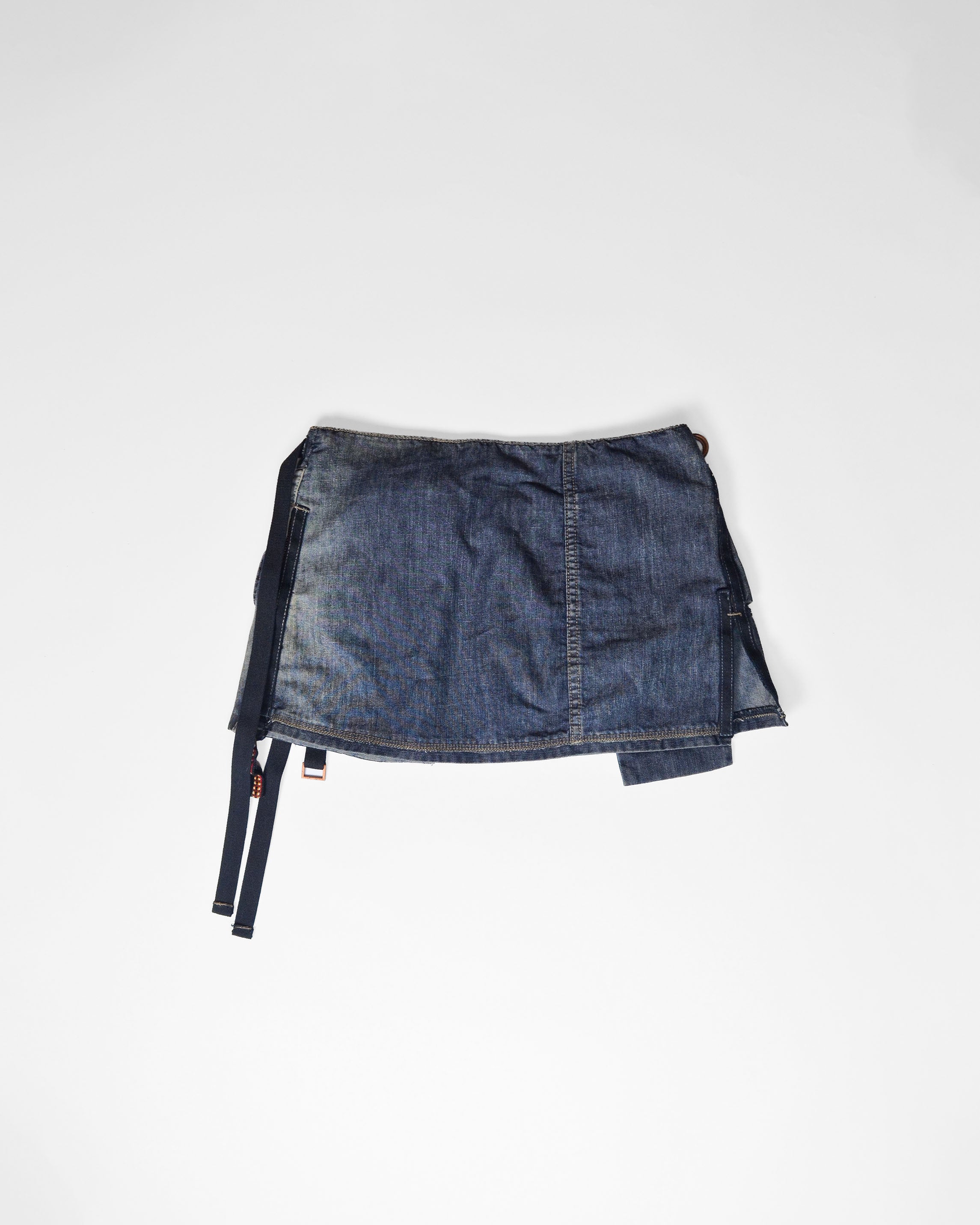 2000S MULTI POCKET DENIM MINI SKIRT