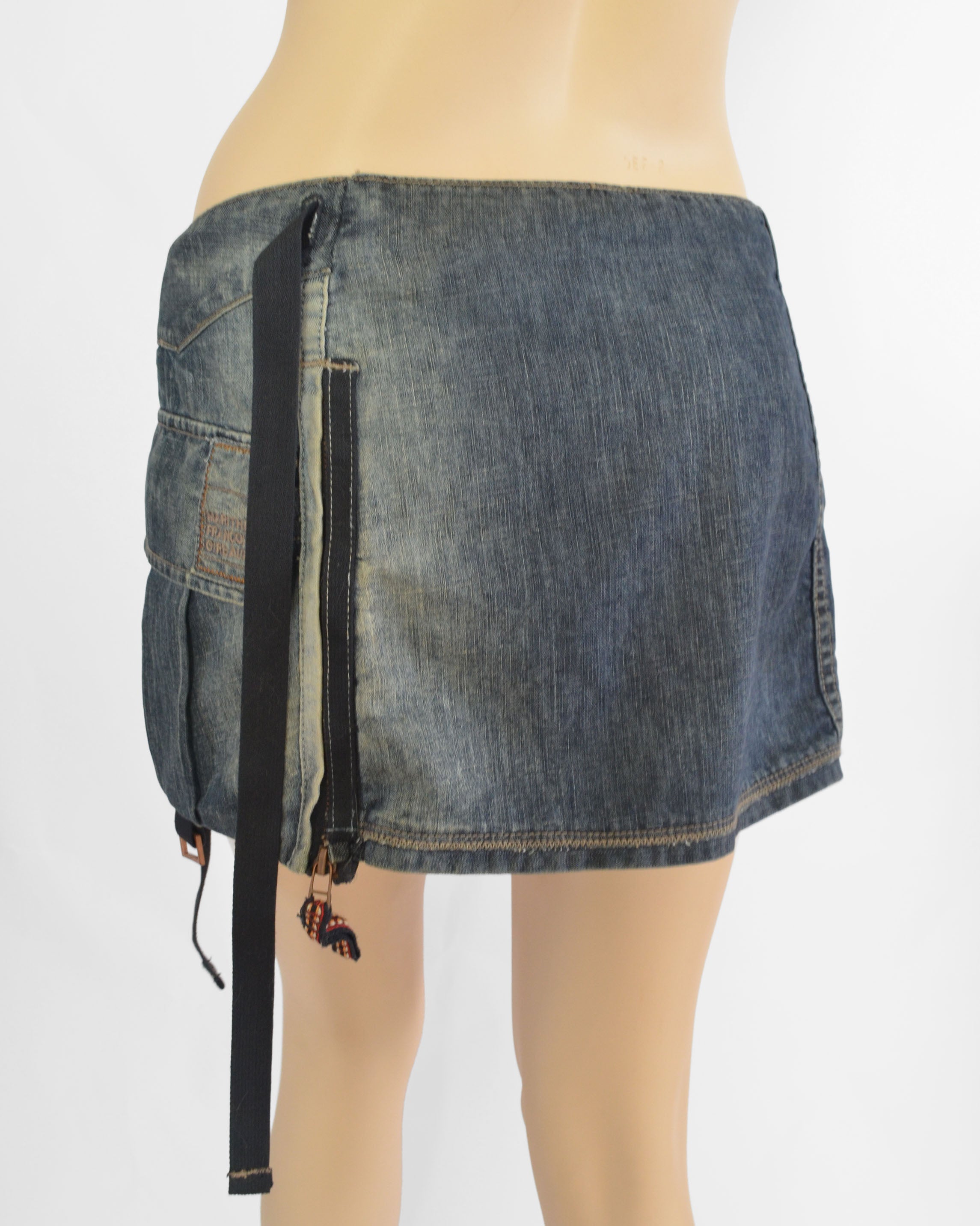 2000S MULTI POCKET DENIM MINI SKIRT