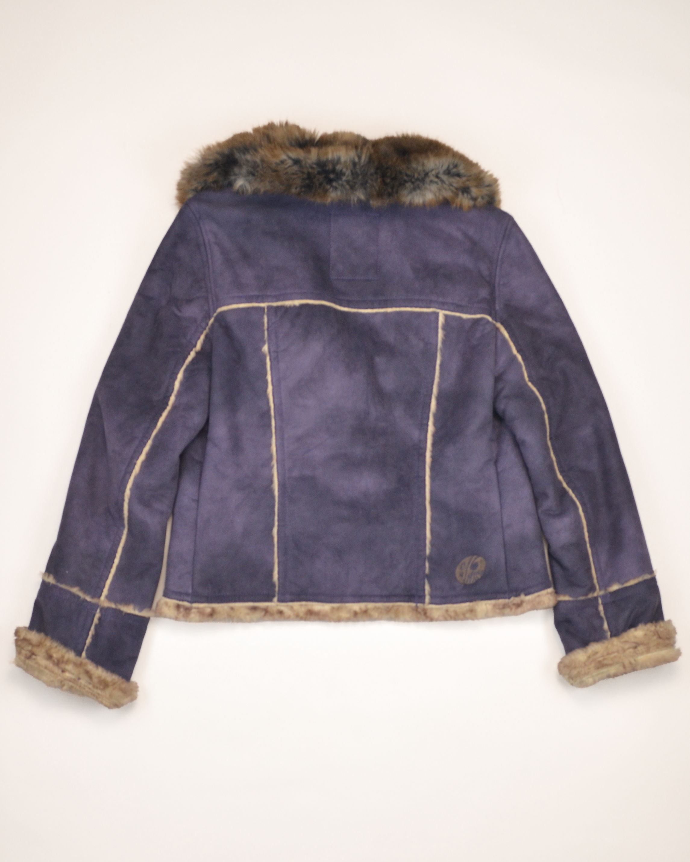 EARLY 2000s FAUX FUR LINED CROPPED JACKET