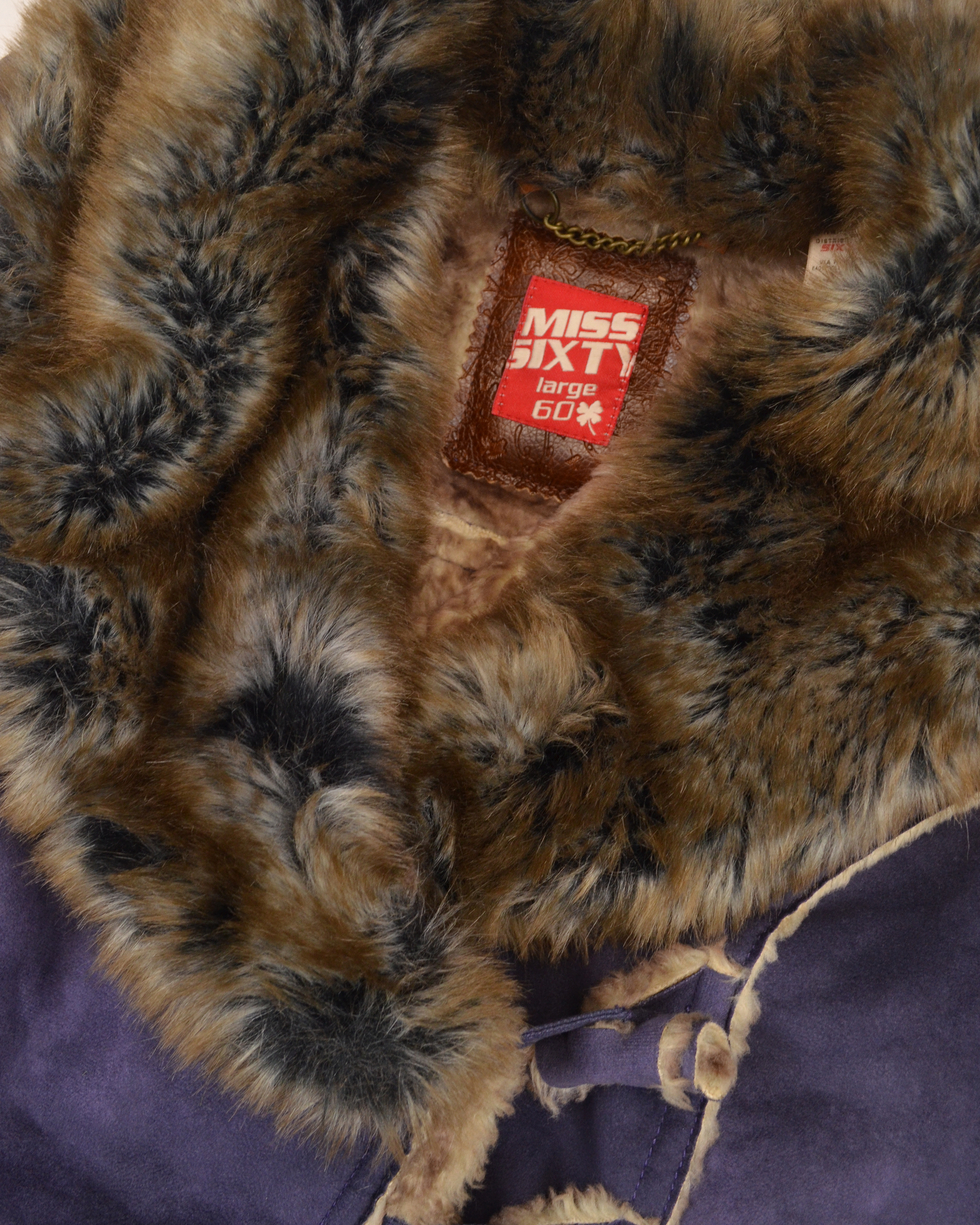 EARLY 2000s FAUX FUR LINED CROPPED JACKET