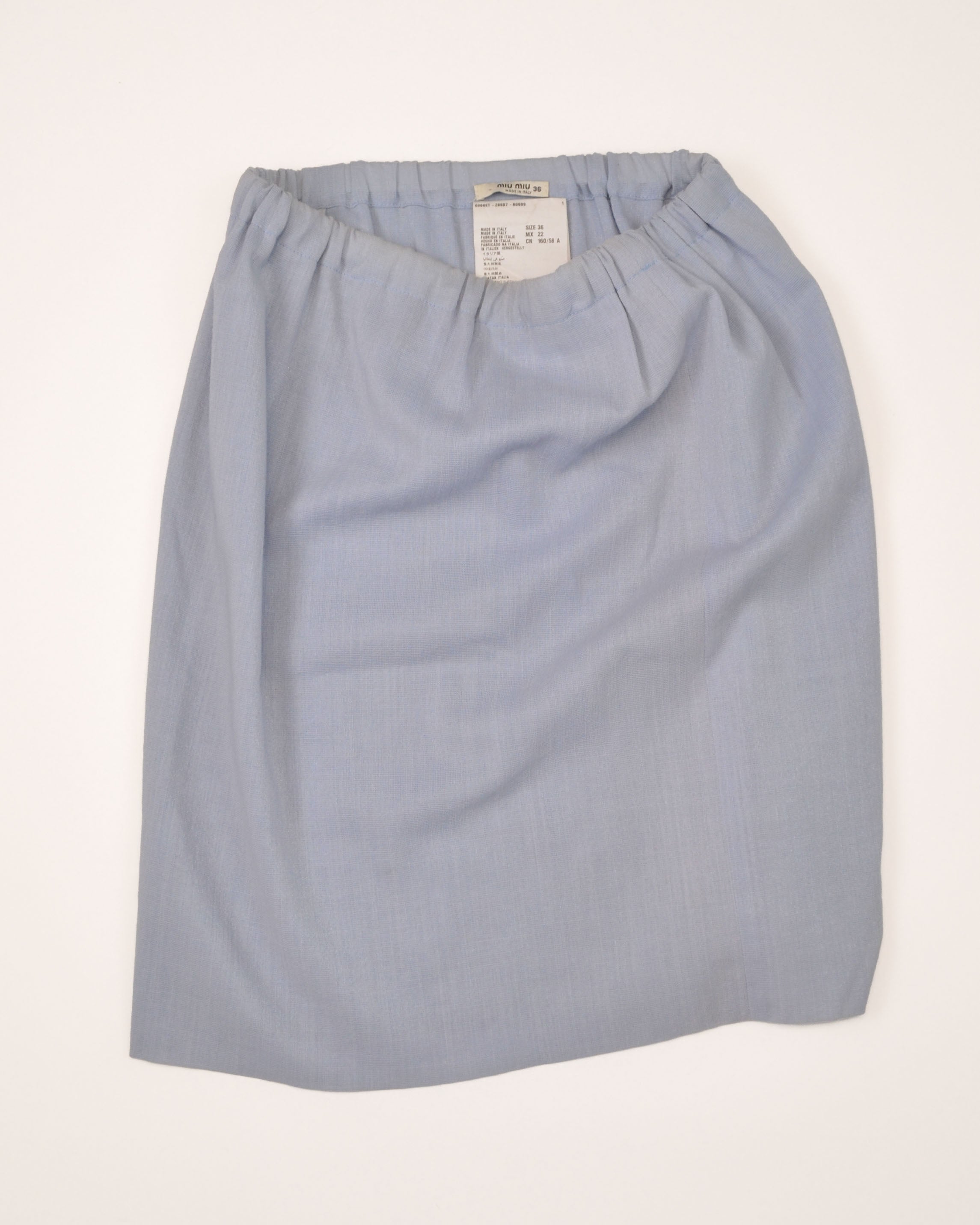 2009 POWDER BLUE MINI SKIRT