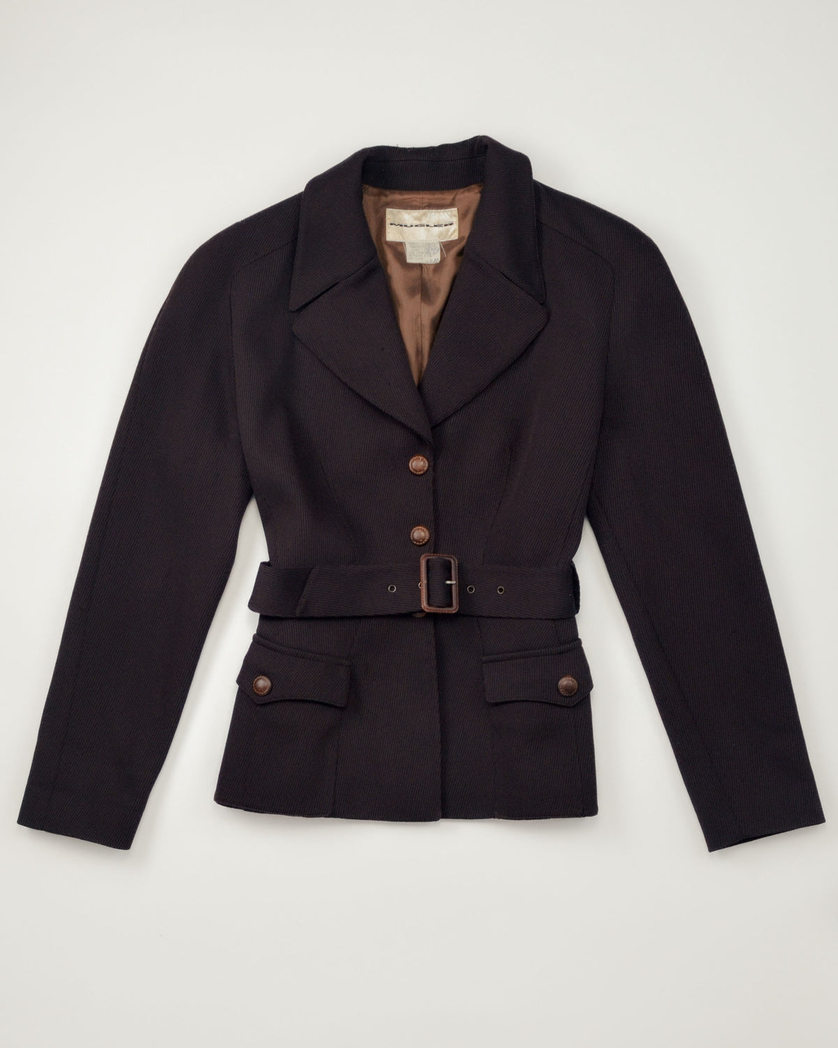 90's BELTED WOOL JACKET
