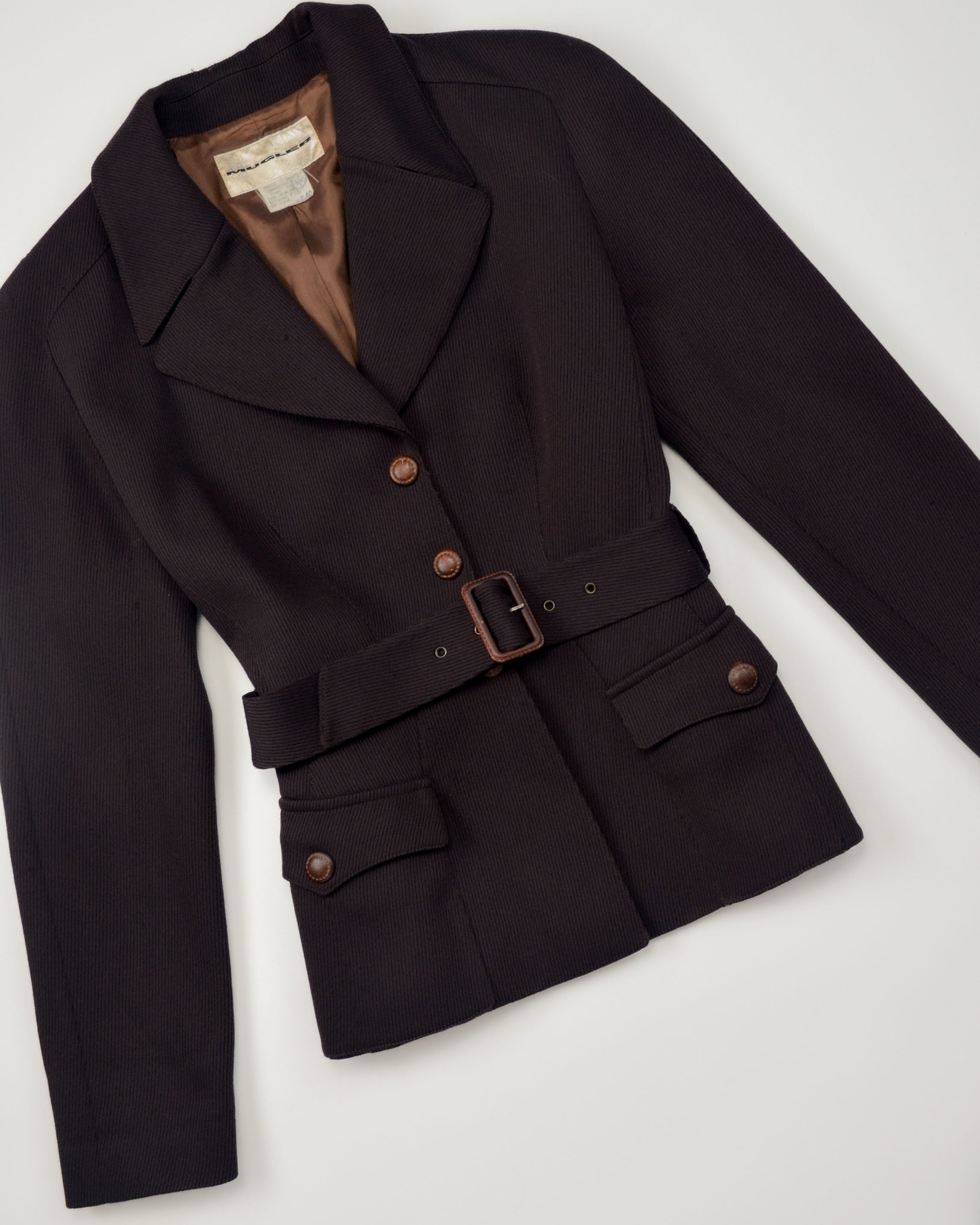 90's BELTED WOOL JACKET