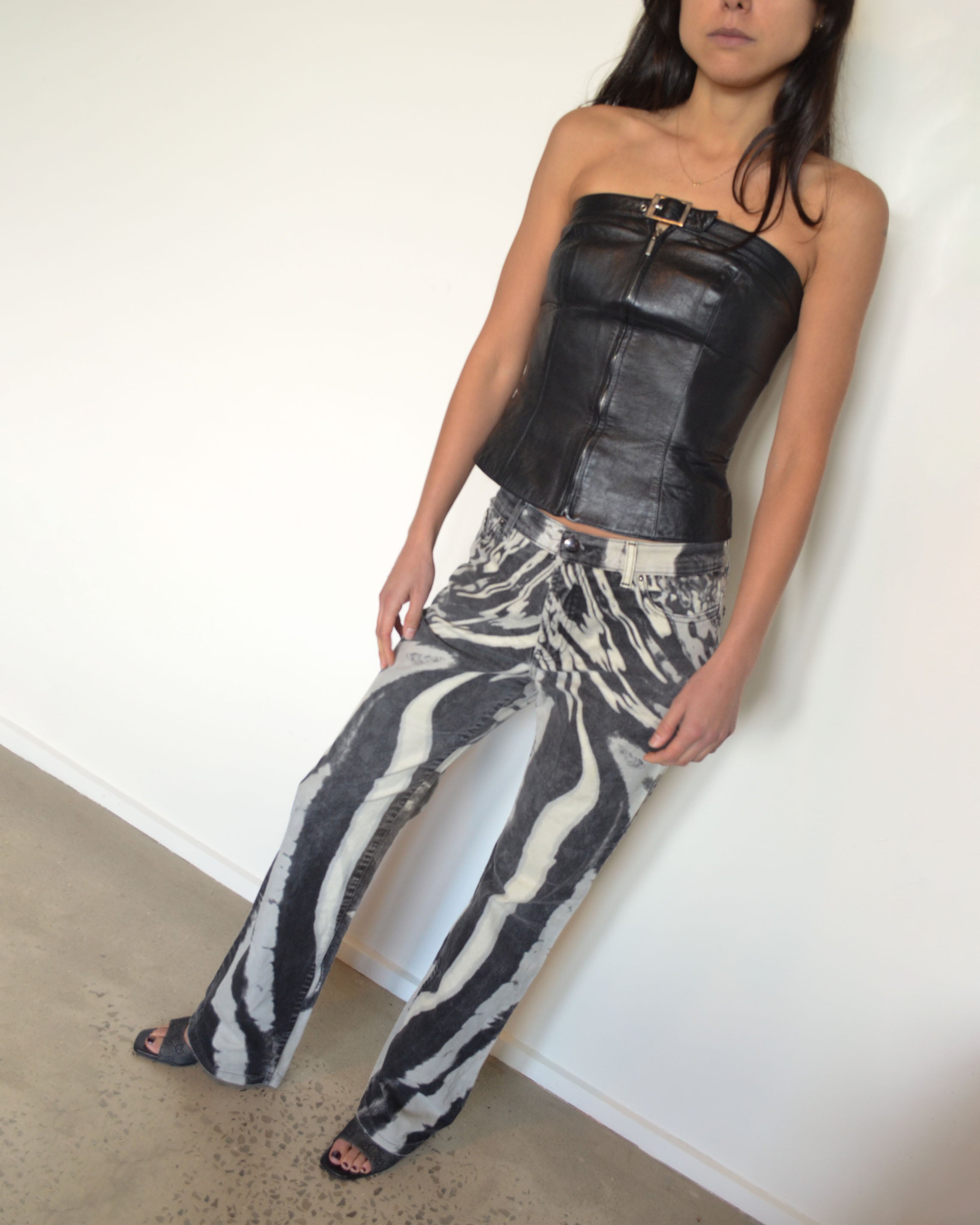 90S LEATHER BUSTIER