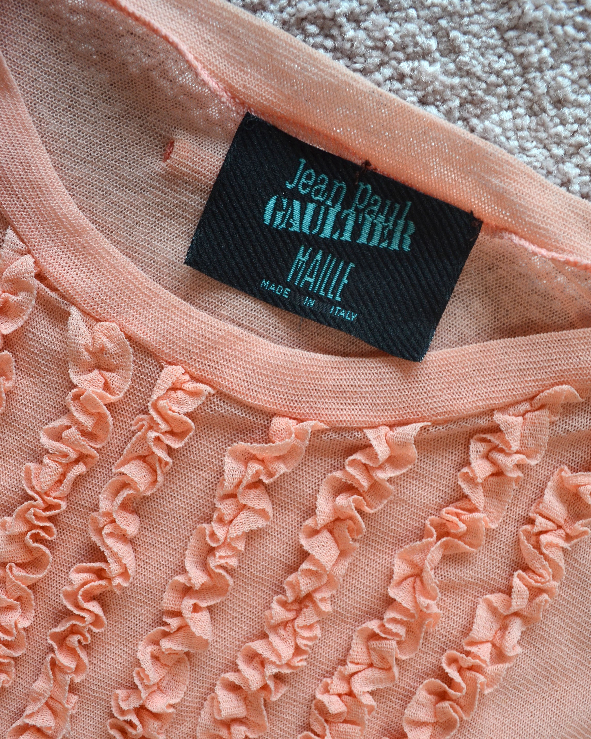 00s MESH RUFFLE TOP