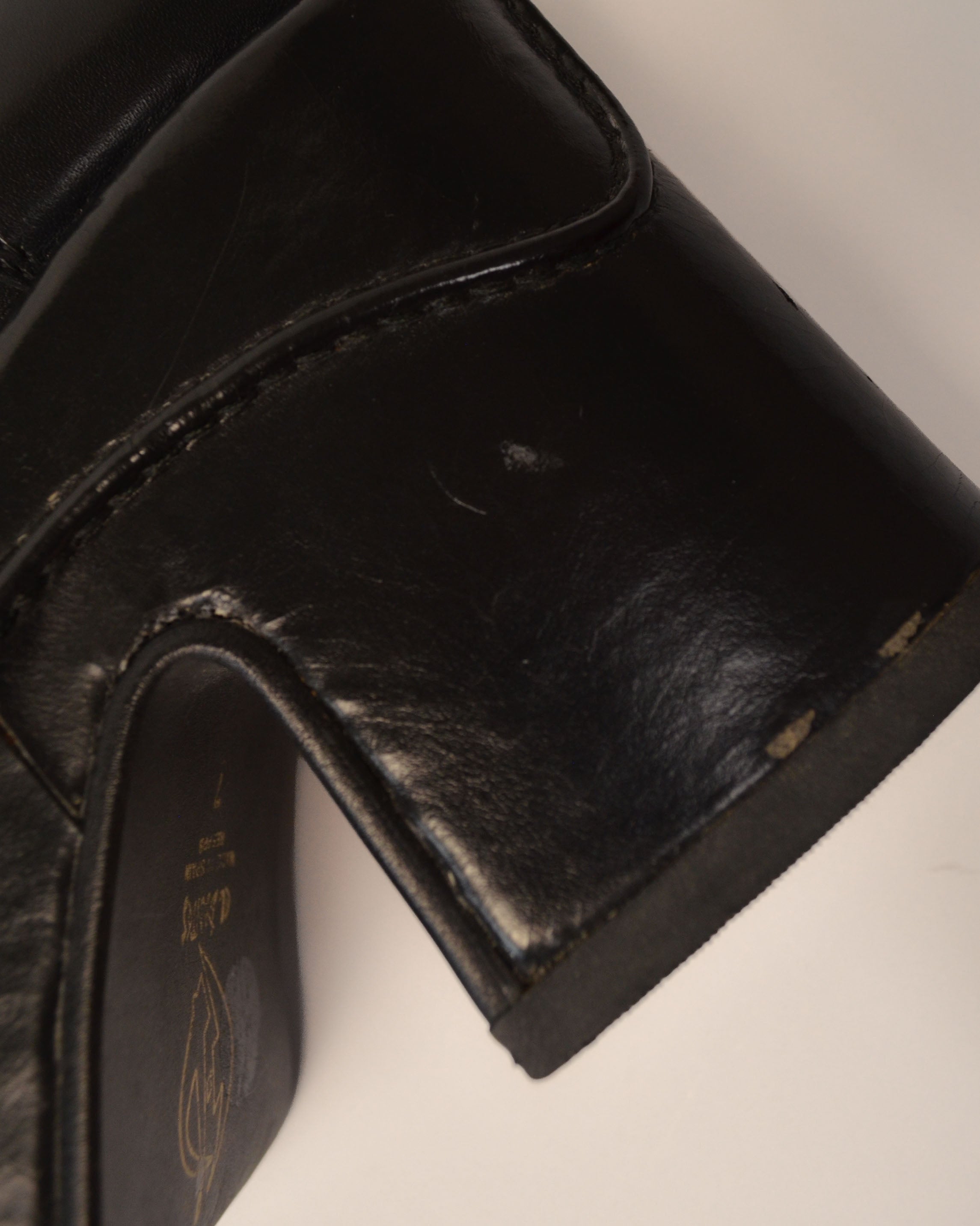 1990S LEATHER PLATFORM BOOTS