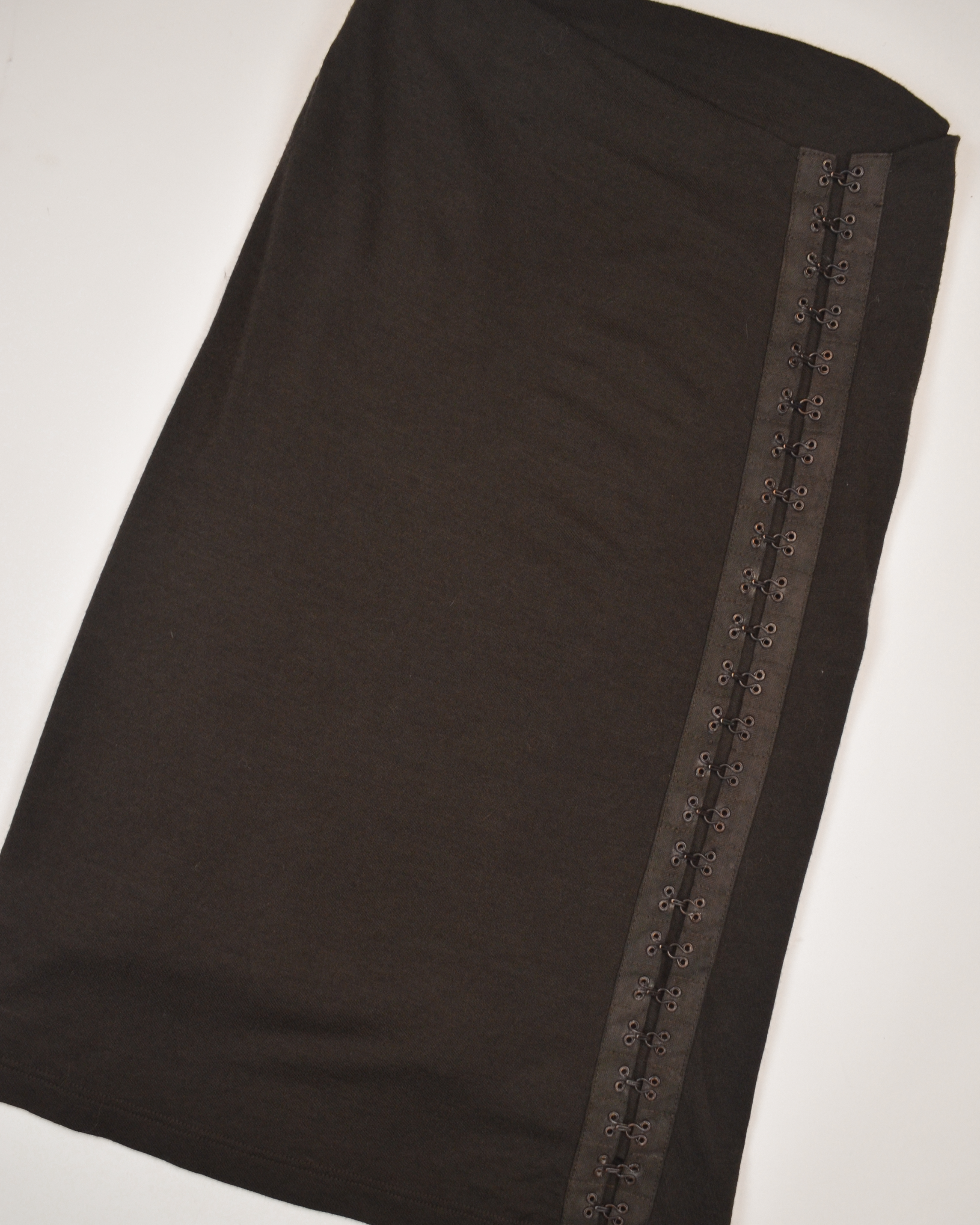 90s HOOK & EYELET MIDI PENCIL SKIRT