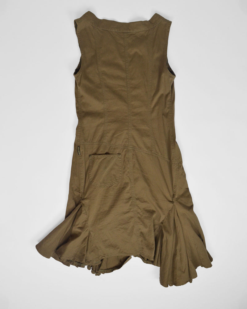 90's ASYMMETRIC MIDI DRESS