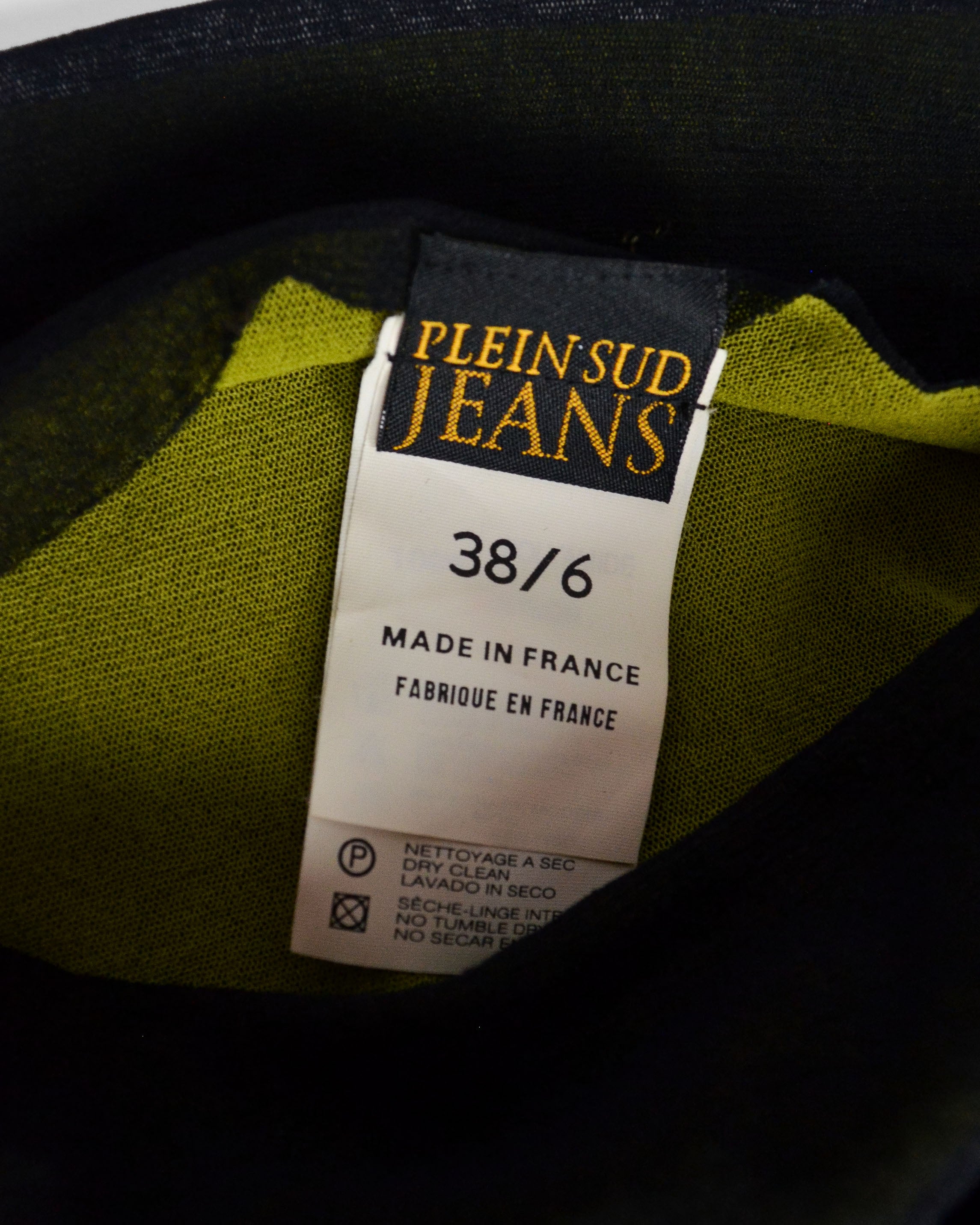 PLEIN SUD JEANS Y2K MESH LONG SLEEVE TOP