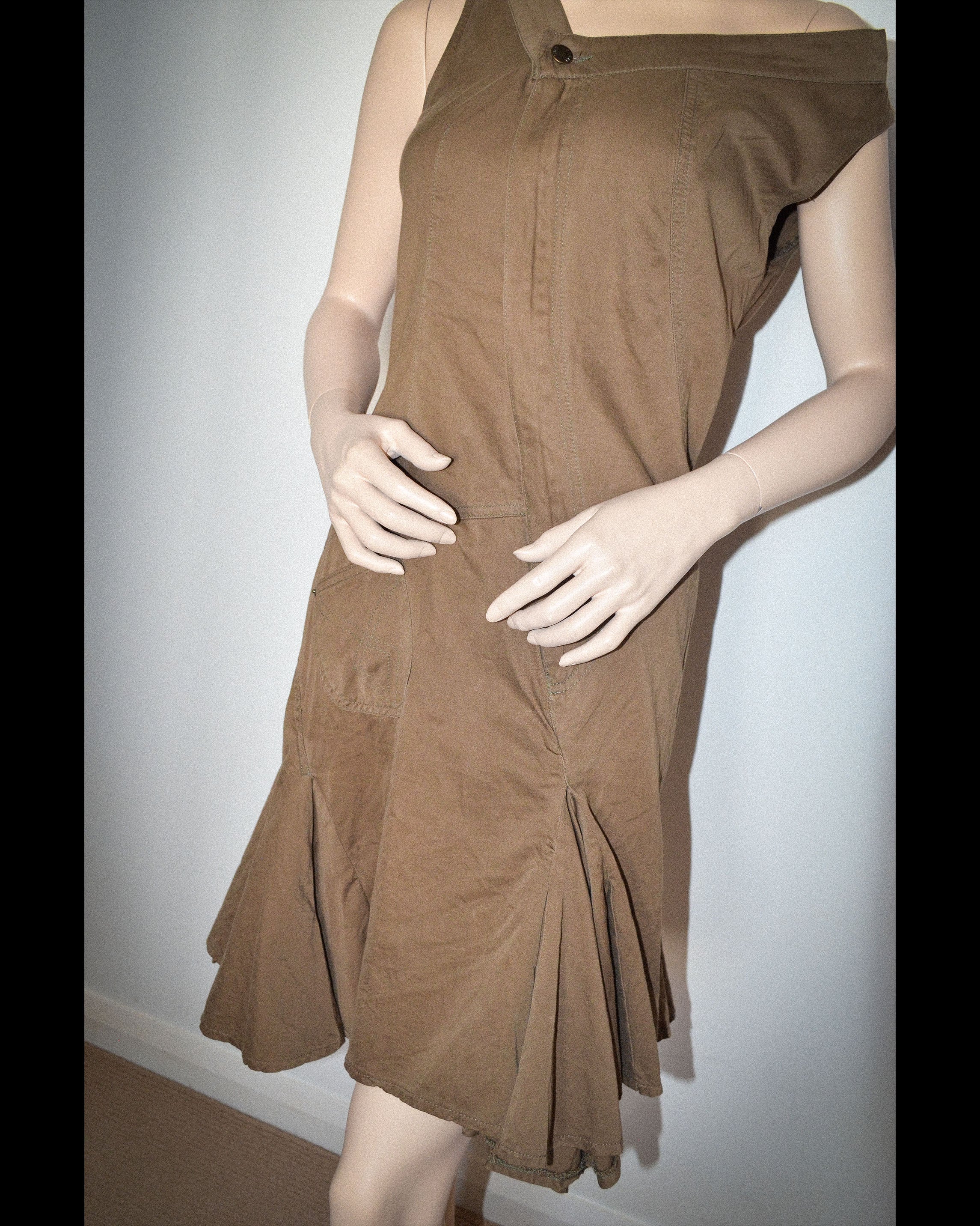 90's ASYMMETRIC MIDI DRESS