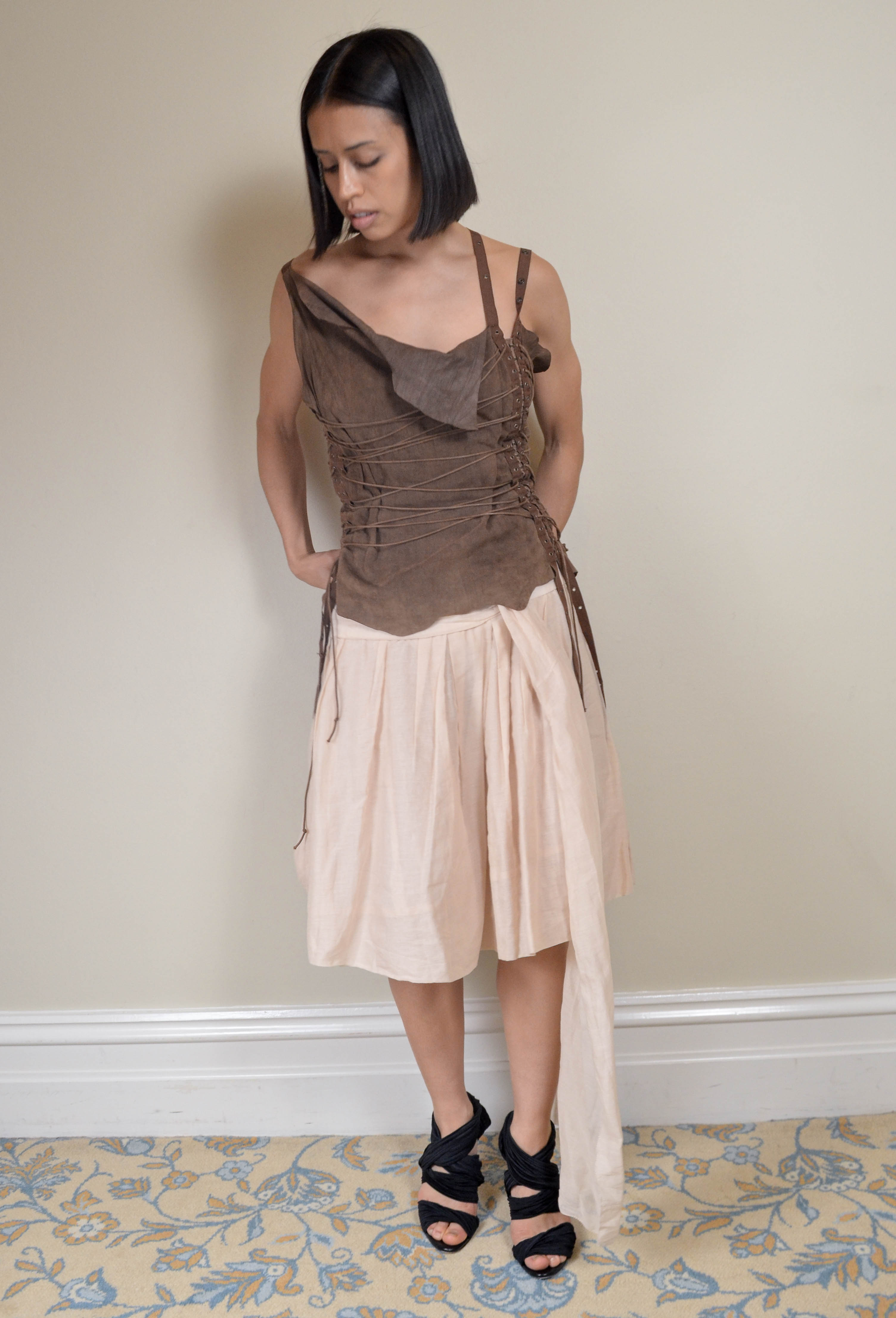 SS2005 'IT'S ONLY A GAME' TIE WAIST SKIRT