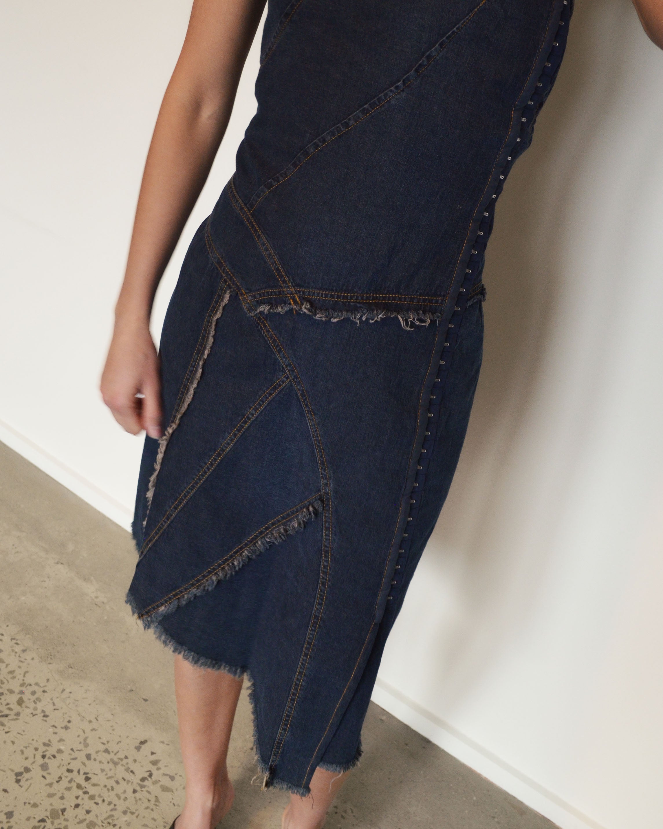 DENIM ASYMMETRICAL DRESS