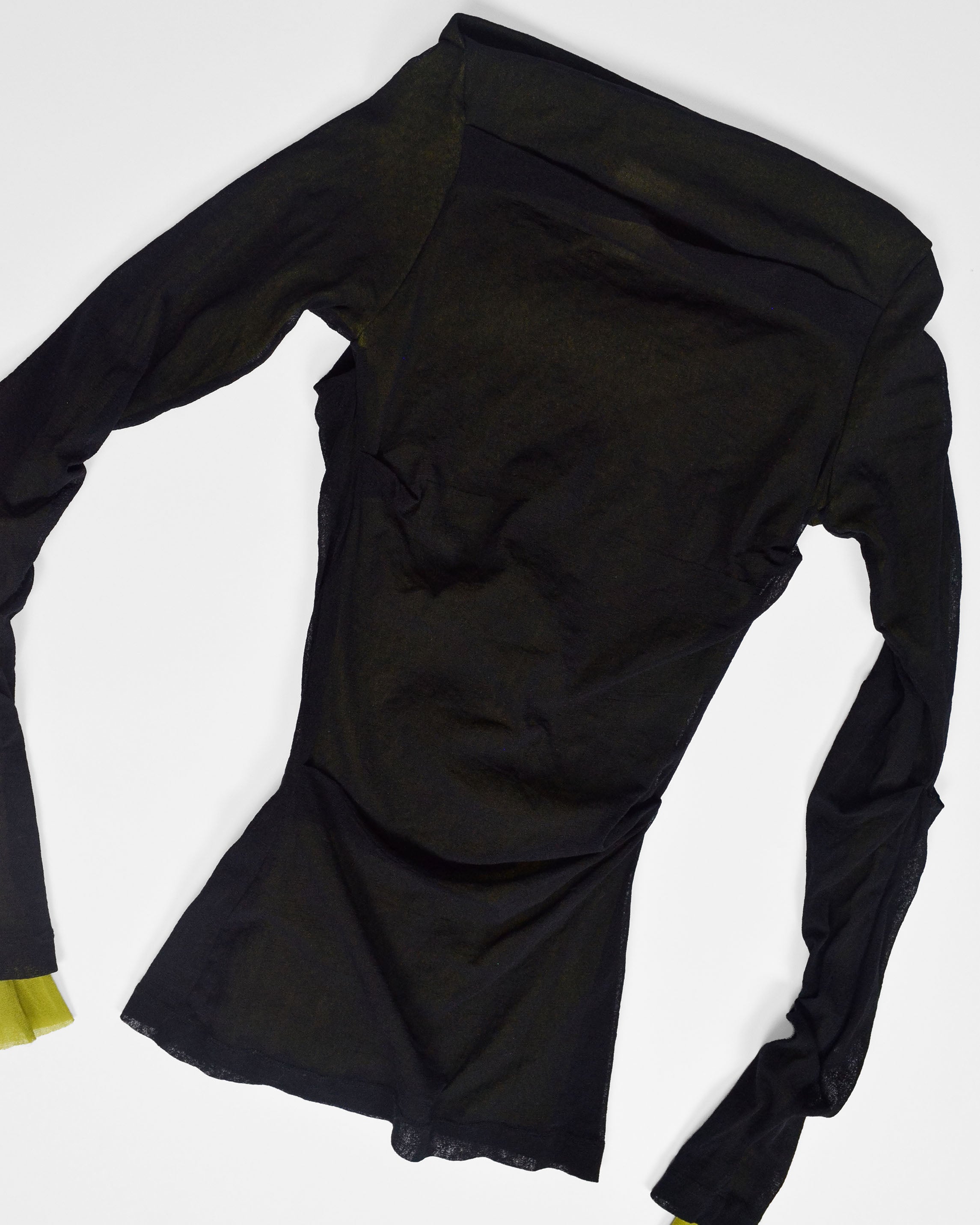 PLEIN SUD JEANS Y2K MESH LONG SLEEVE TOP