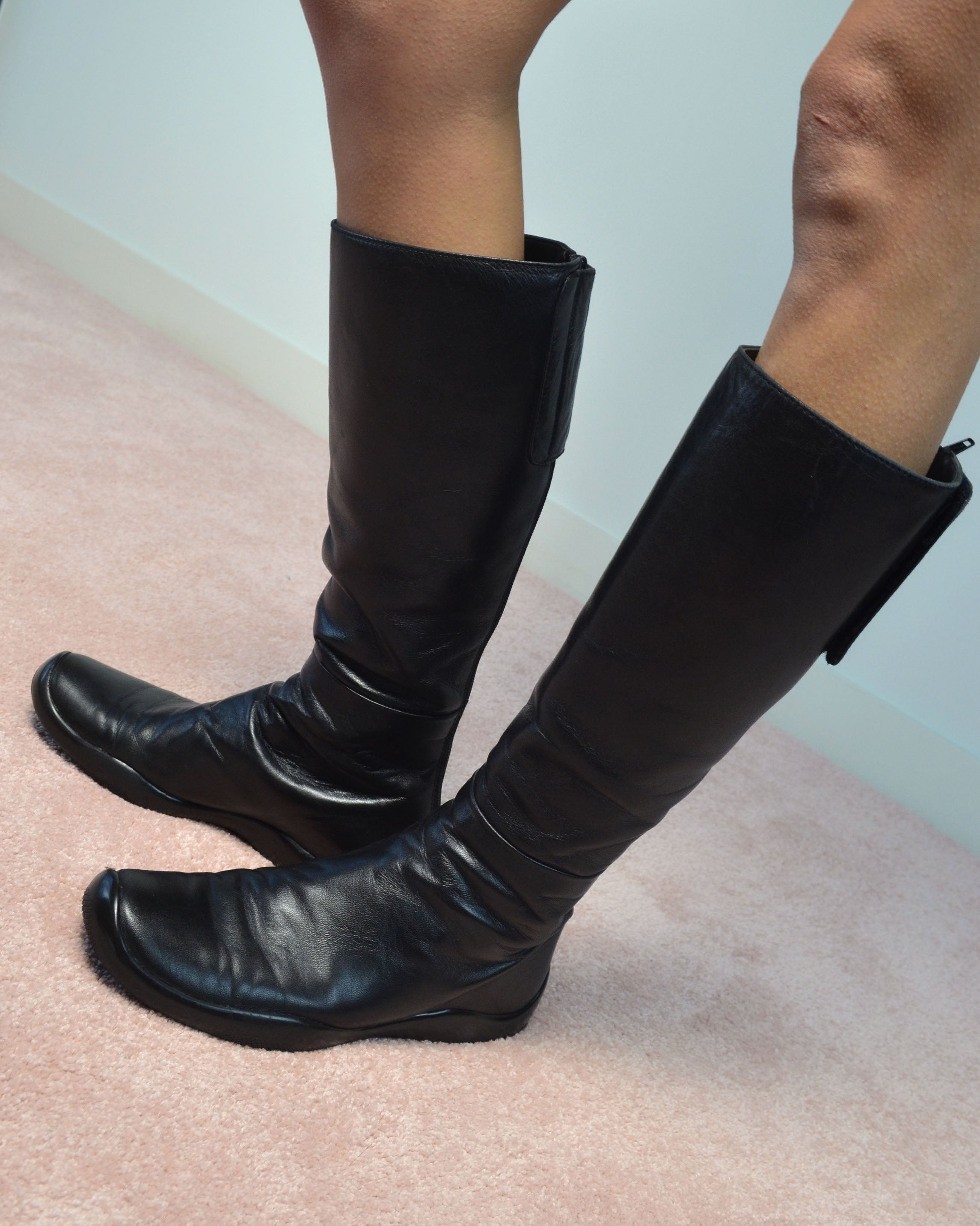 AW99 LINEA ROSSA LEATHER BOOTS