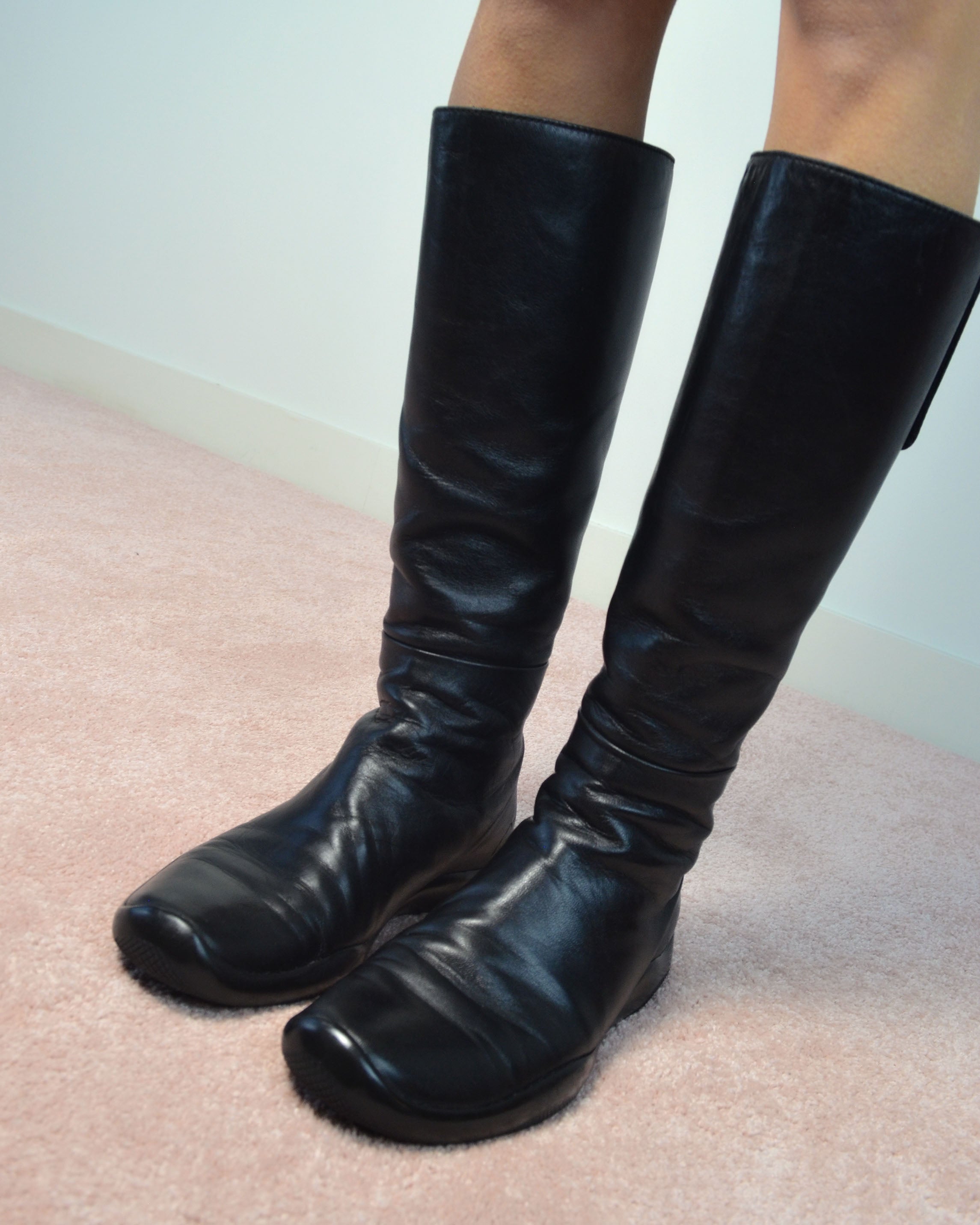 AW99 LINEA ROSSA LEATHER BOOTS