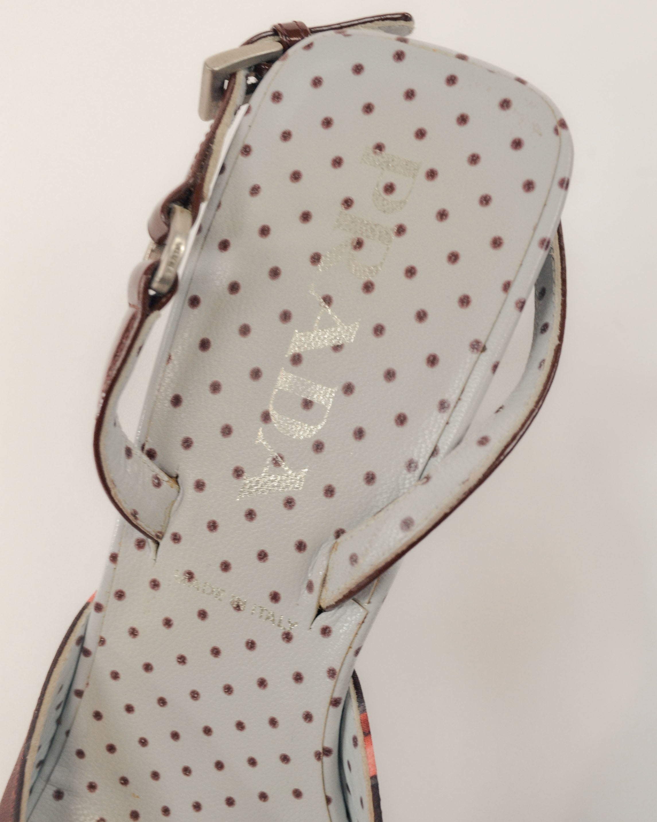 SPRING SUMMER 2000 LIPSTICK PRINT SLINGBACK MULES