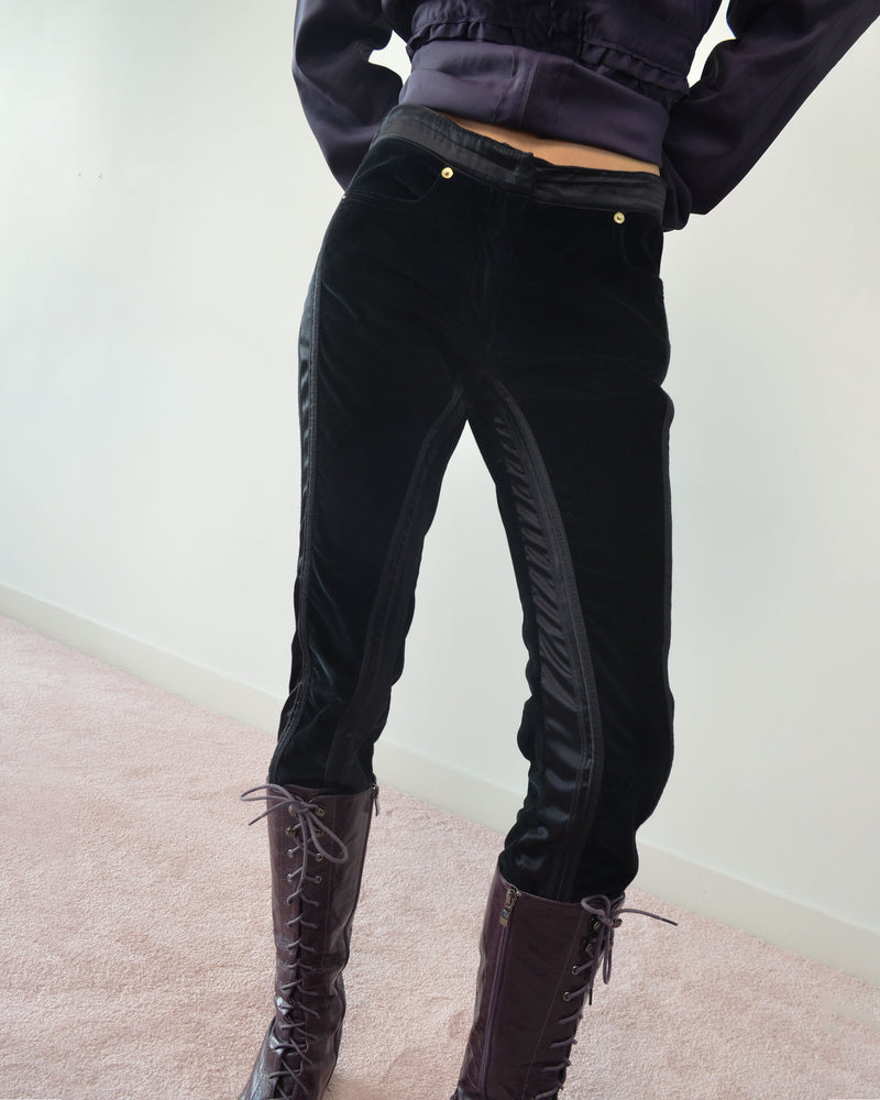 FW04 VELVET CAPRI TROUSERS
